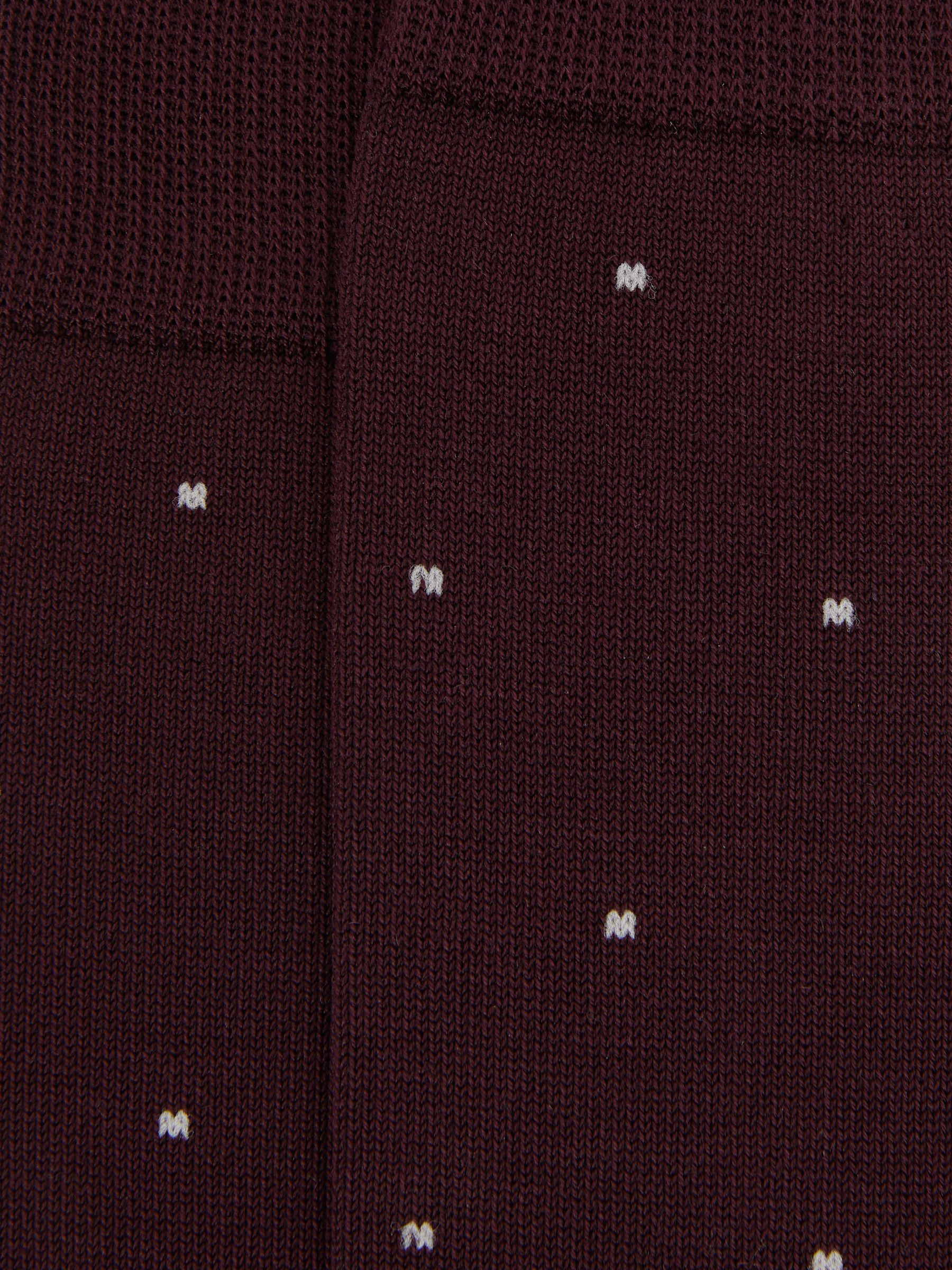 Polka Dot Socks in Bordeaux - Image 4 of 4
