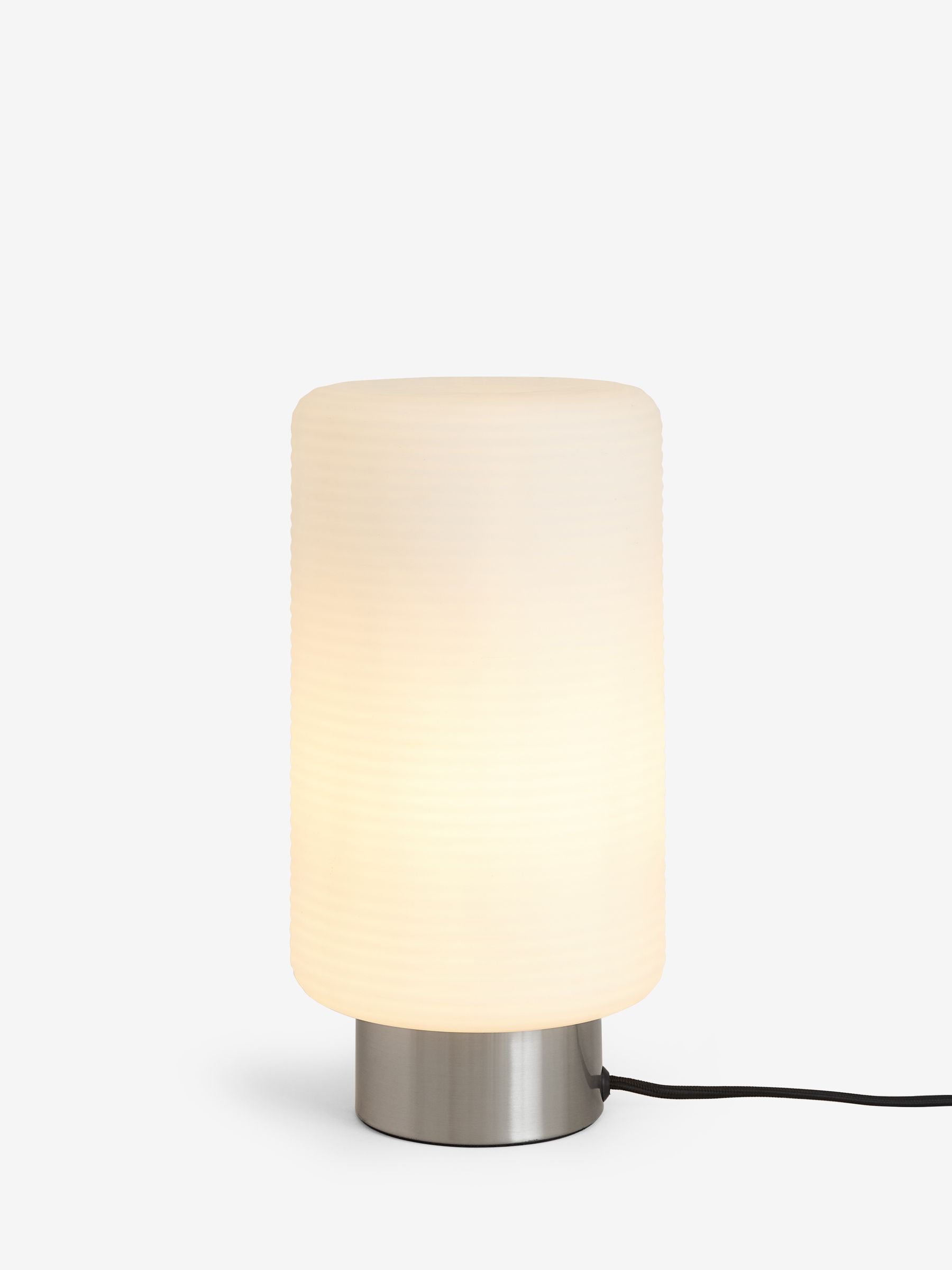 Jasper Conran London White Ribbed Glass Desk Lamp - Image 5 of 5