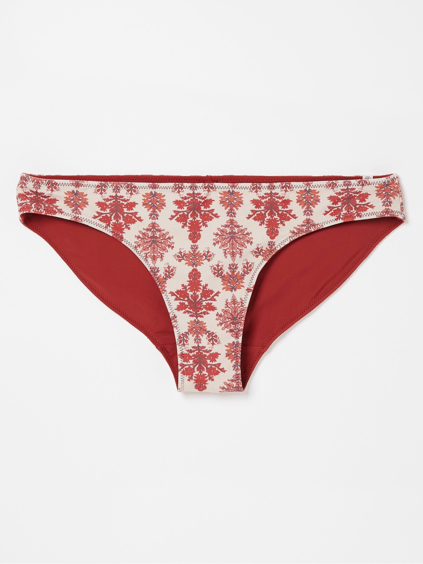 Fatface Orange Jaipur Floral Bikini Bottoms