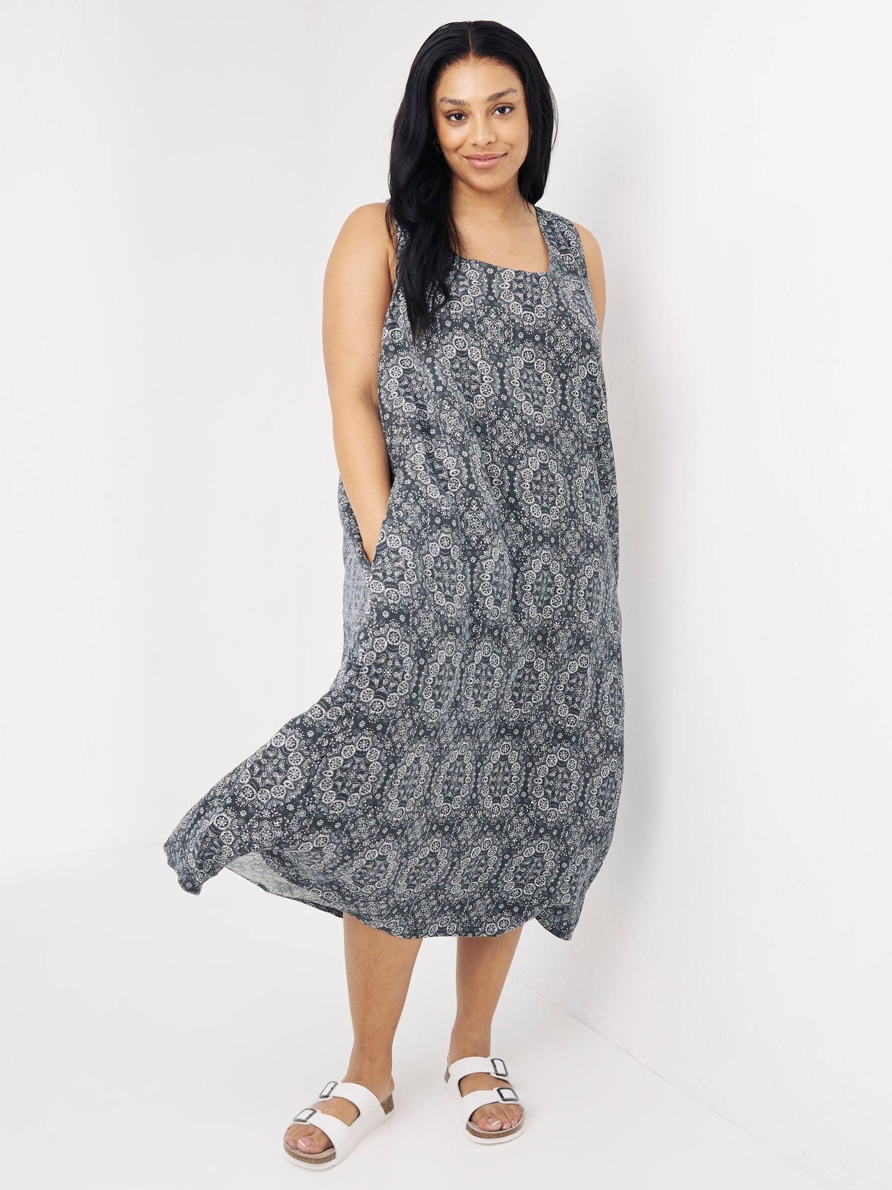 Black Lola Linear Batik Print Dress - Image 3 of 5