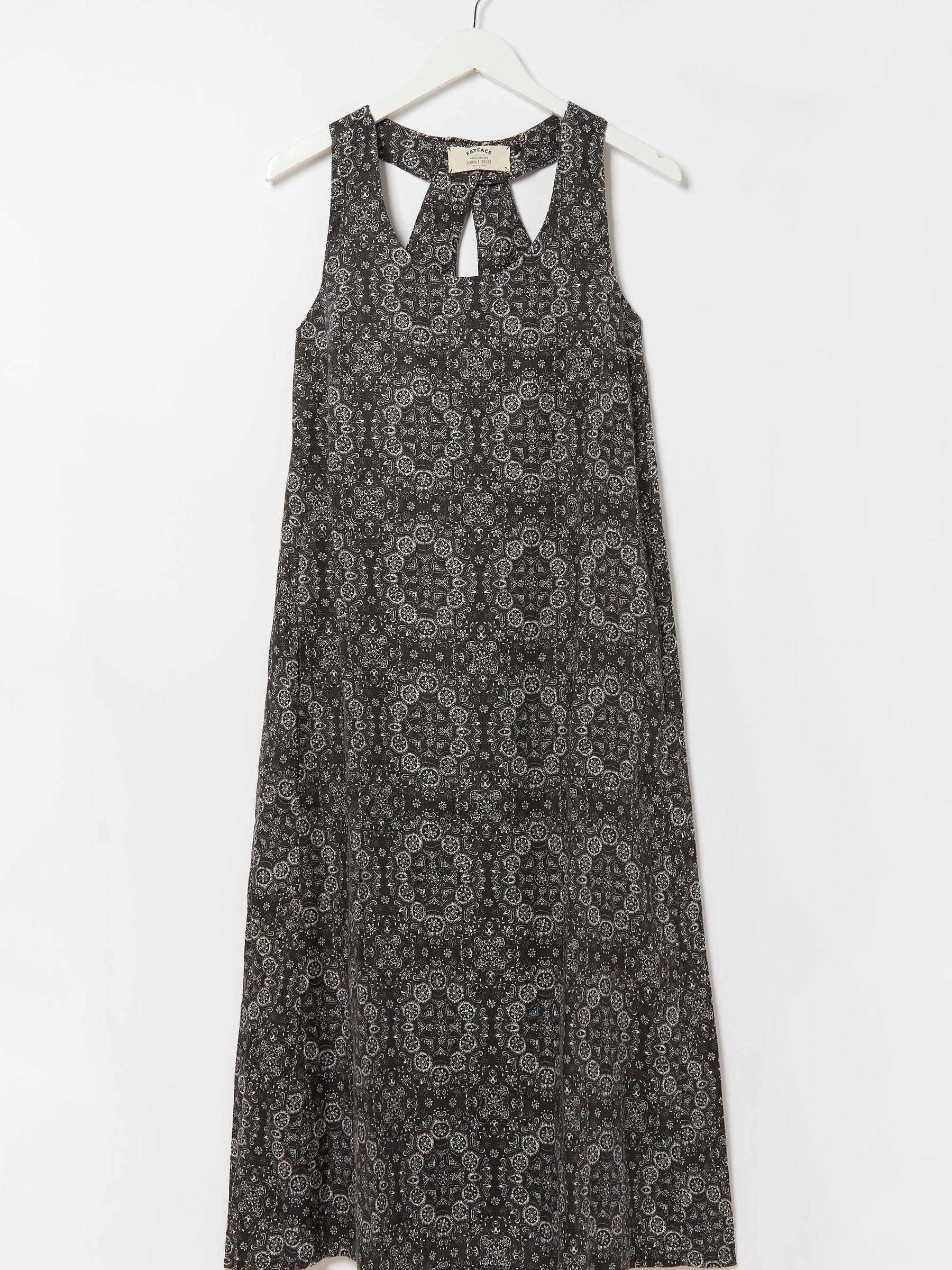 Black Lola Linear Batik Print Dress - Image 5 of 5