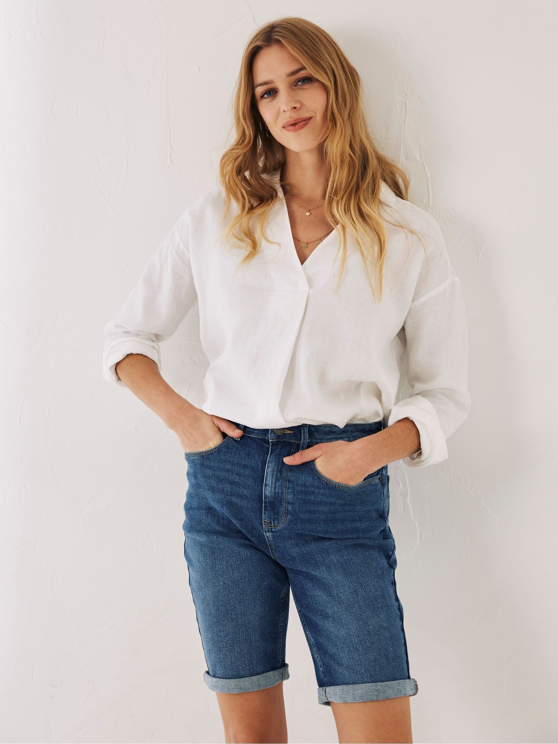 Blue Bisley Denim Bermuda Shorts - Image 1 of 4