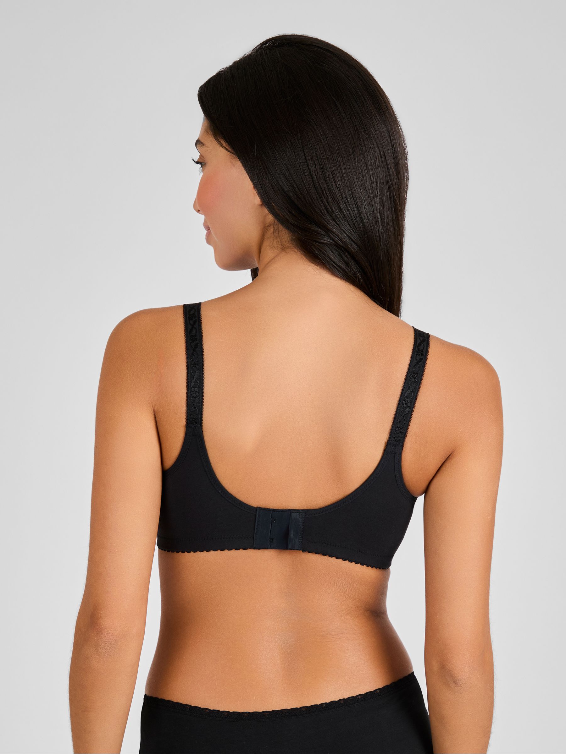 Black Maternity & Nursing Lace Trim Bra - Image 2 of 4