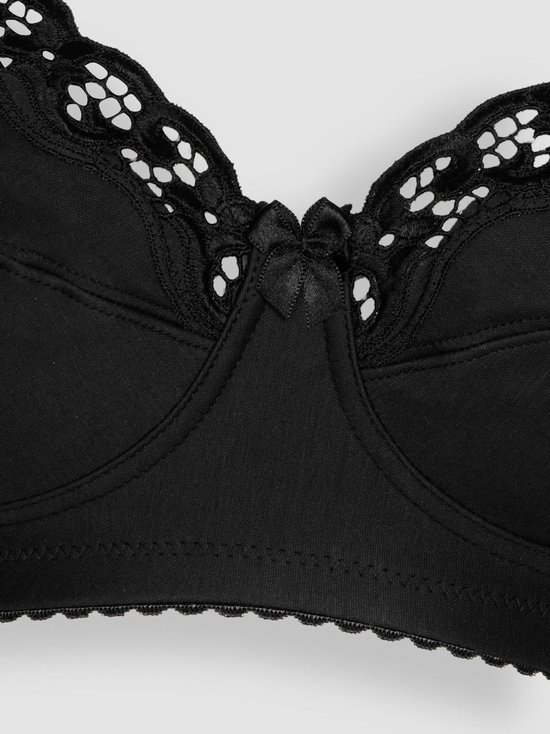 Black Maternity & Nursing Lace Trim Bra - Image 4 of 4