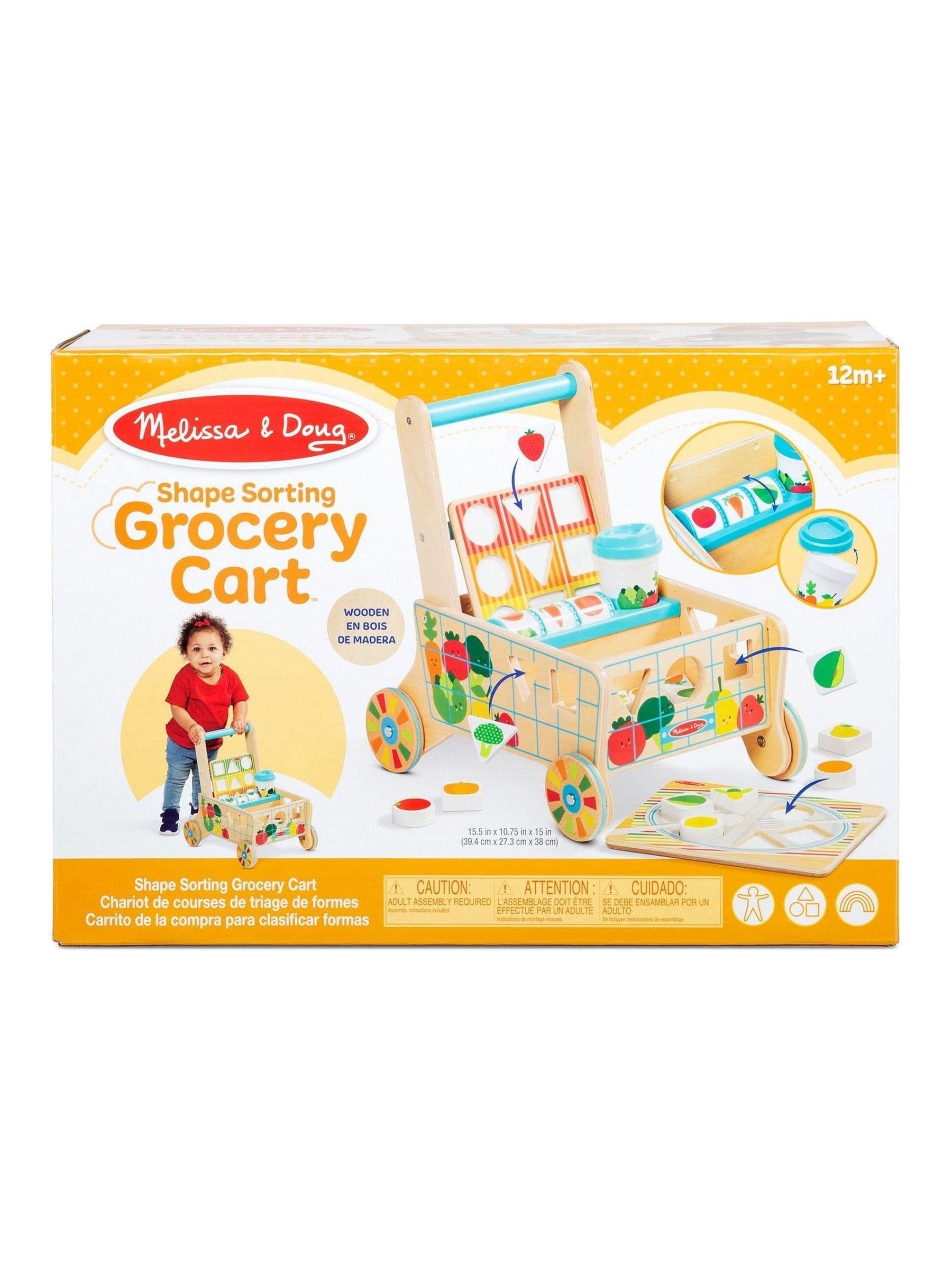 Melissa & Doug Multi Wooden Grow with Me Grocery Cart - Image 5 of 9