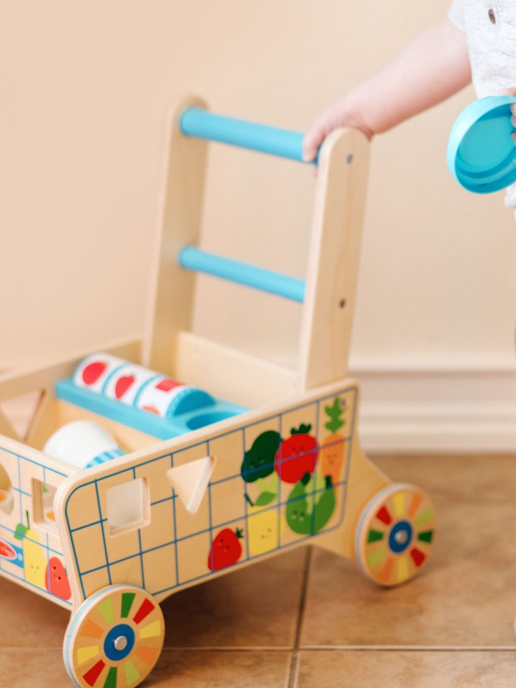 Melissa & Doug Multi Wooden Grow with Me Grocery Cart - Image 9 of 9