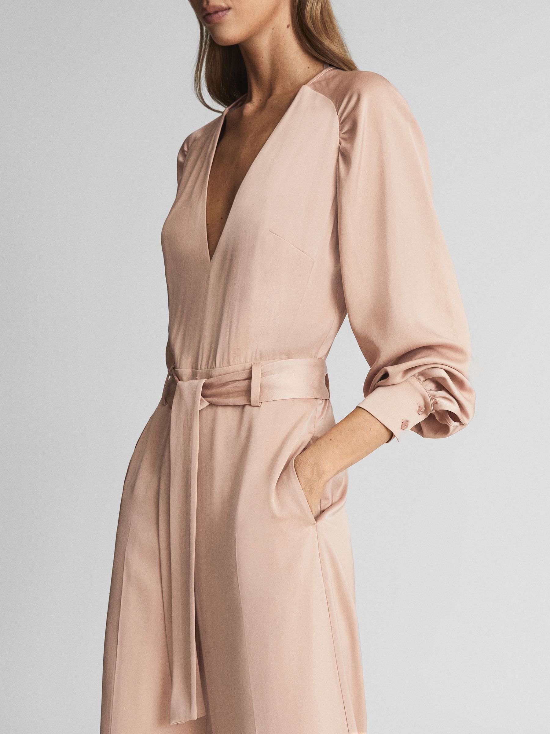 【海外限定】REISSプレイスーツ☆Bay Linen Twist Front Playsui 海外限定】REISSプレイスーツ☆Bay Linen Twist Front Playsui