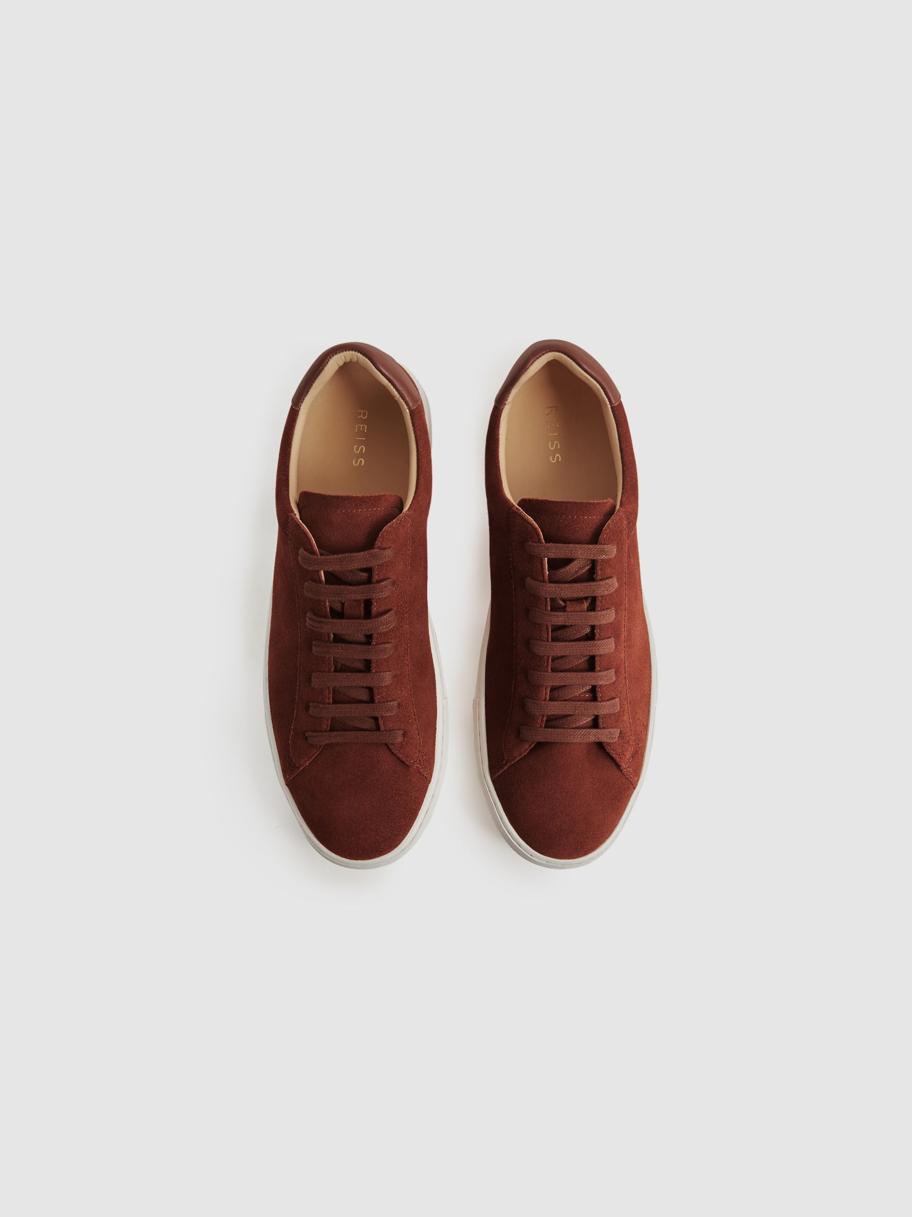 Suede Trainers in Rust - Image 3 of 5