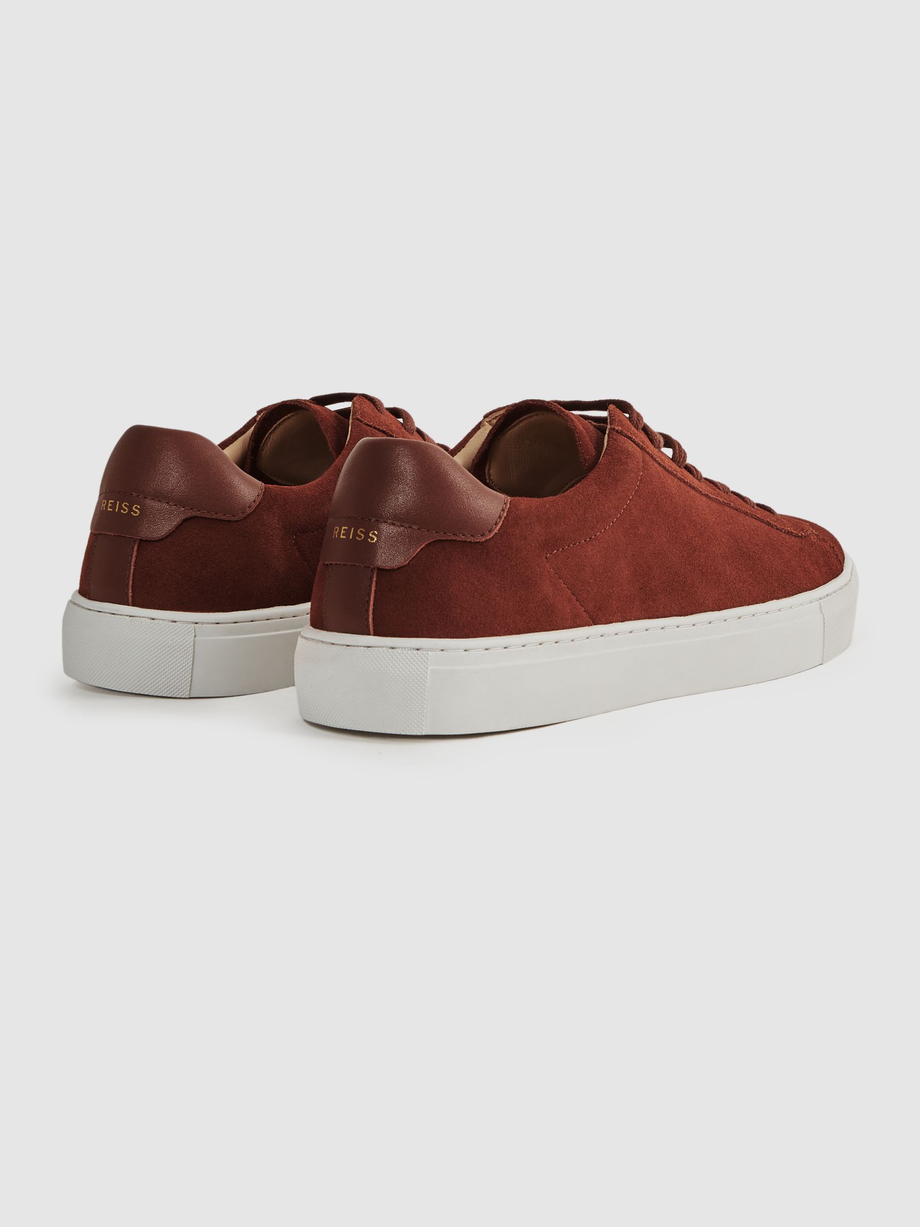 Suede Trainers in Rust - Image 4 of 5