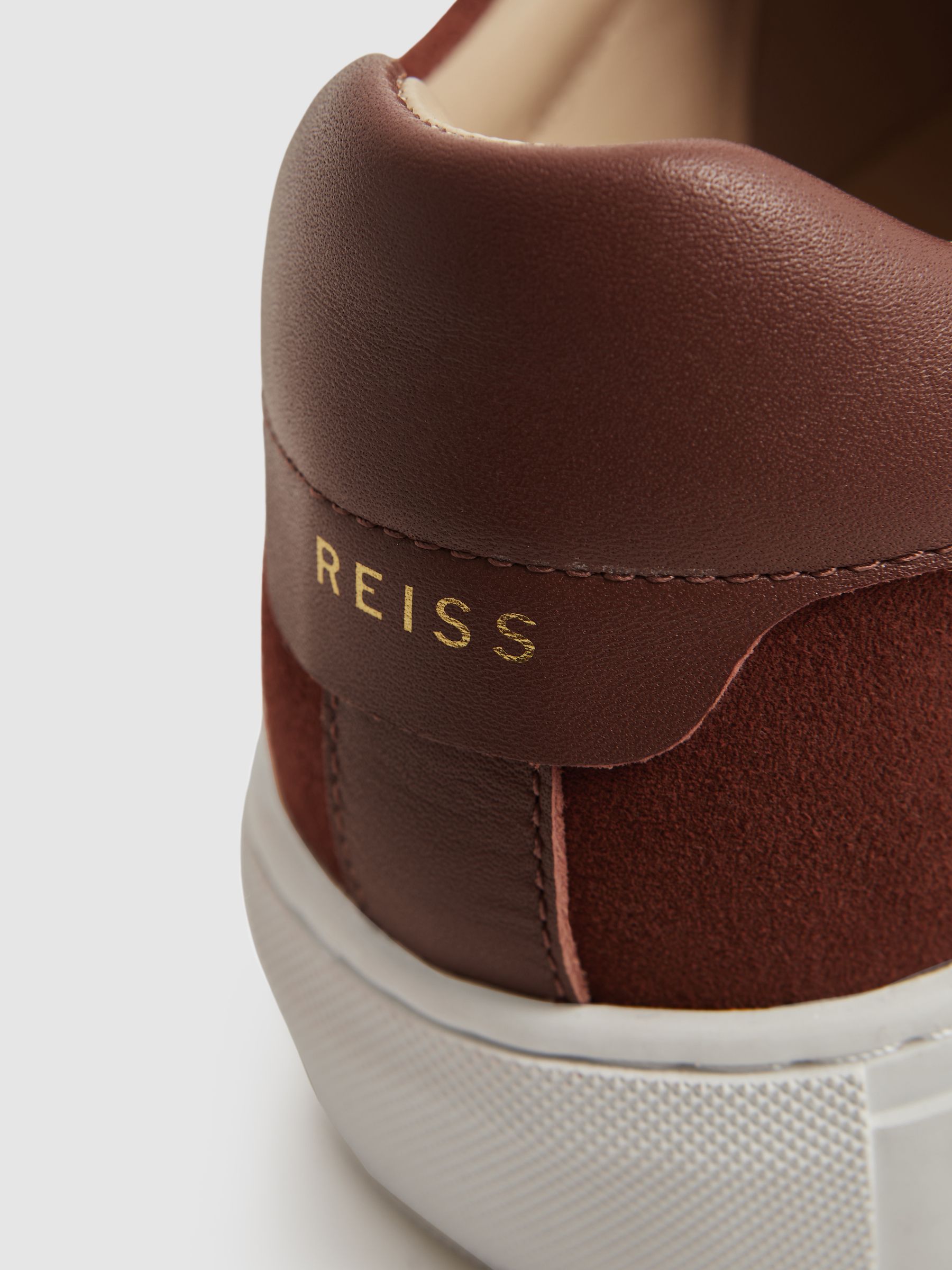 Suede Trainers in Rust - Image 5 of 5