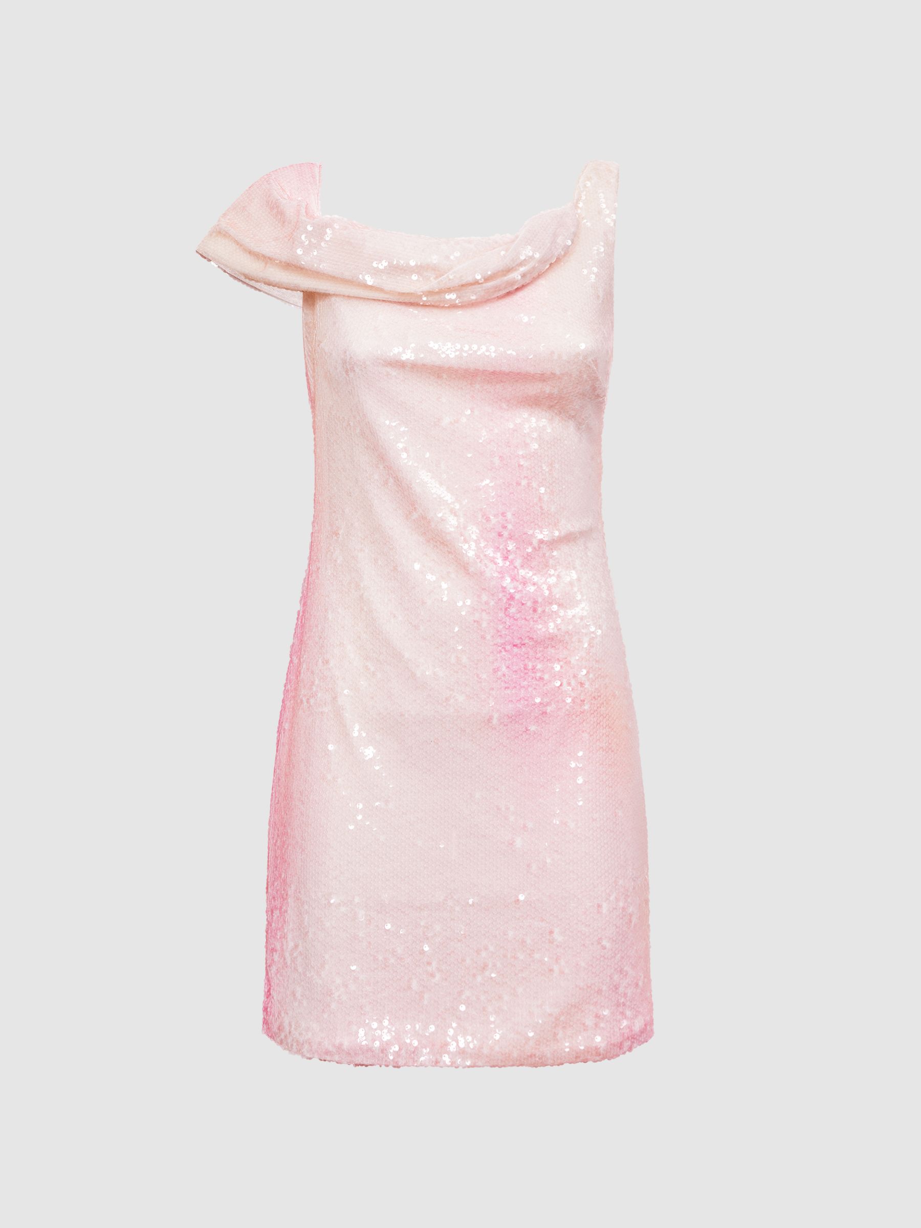 Halston Sequin Fitted Mini Dress in Abstract Sorbet - Image 2 of 5