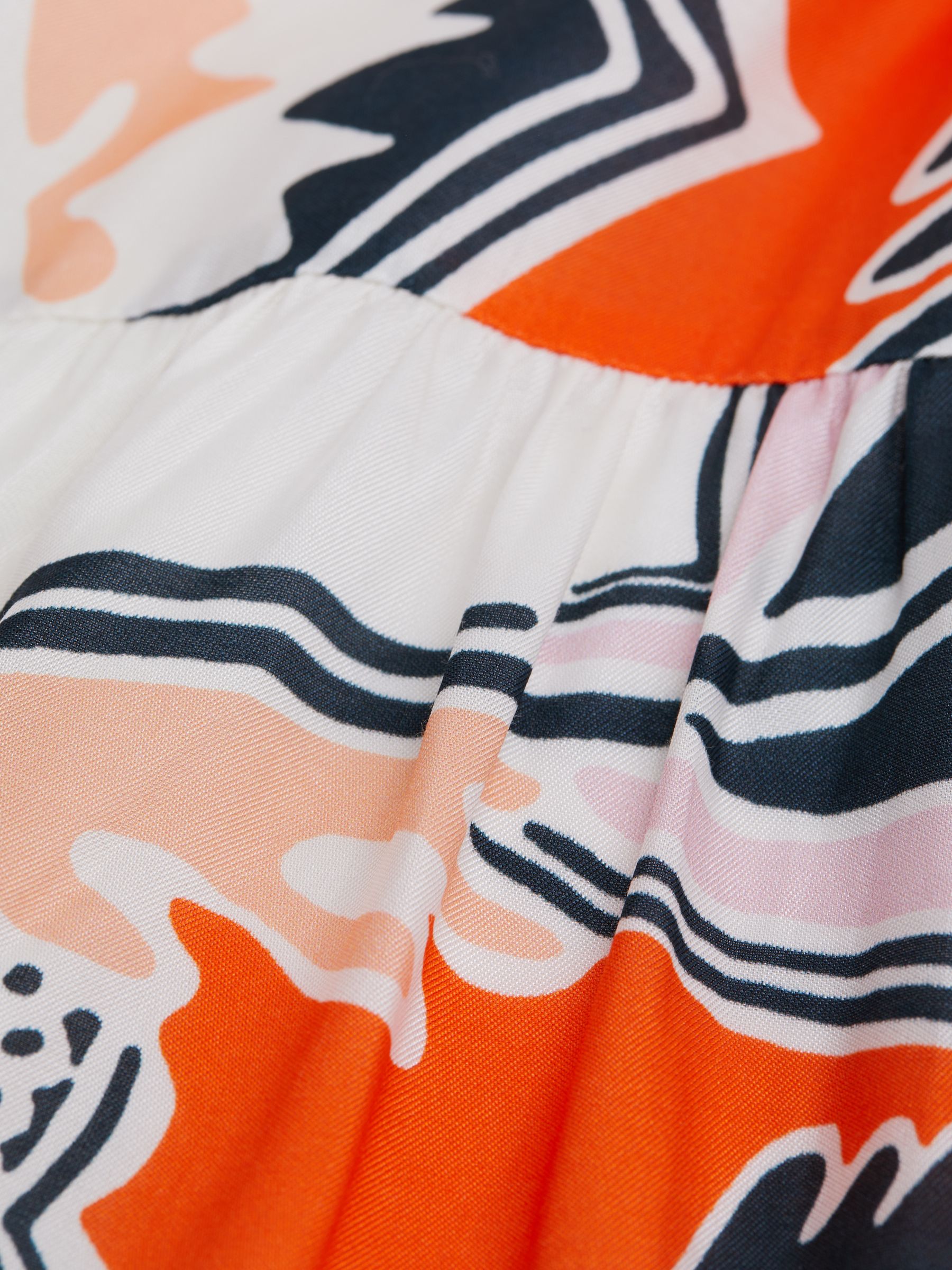 9-14 yrs Printed Floaty Dress in Coral - Image 5 of 5