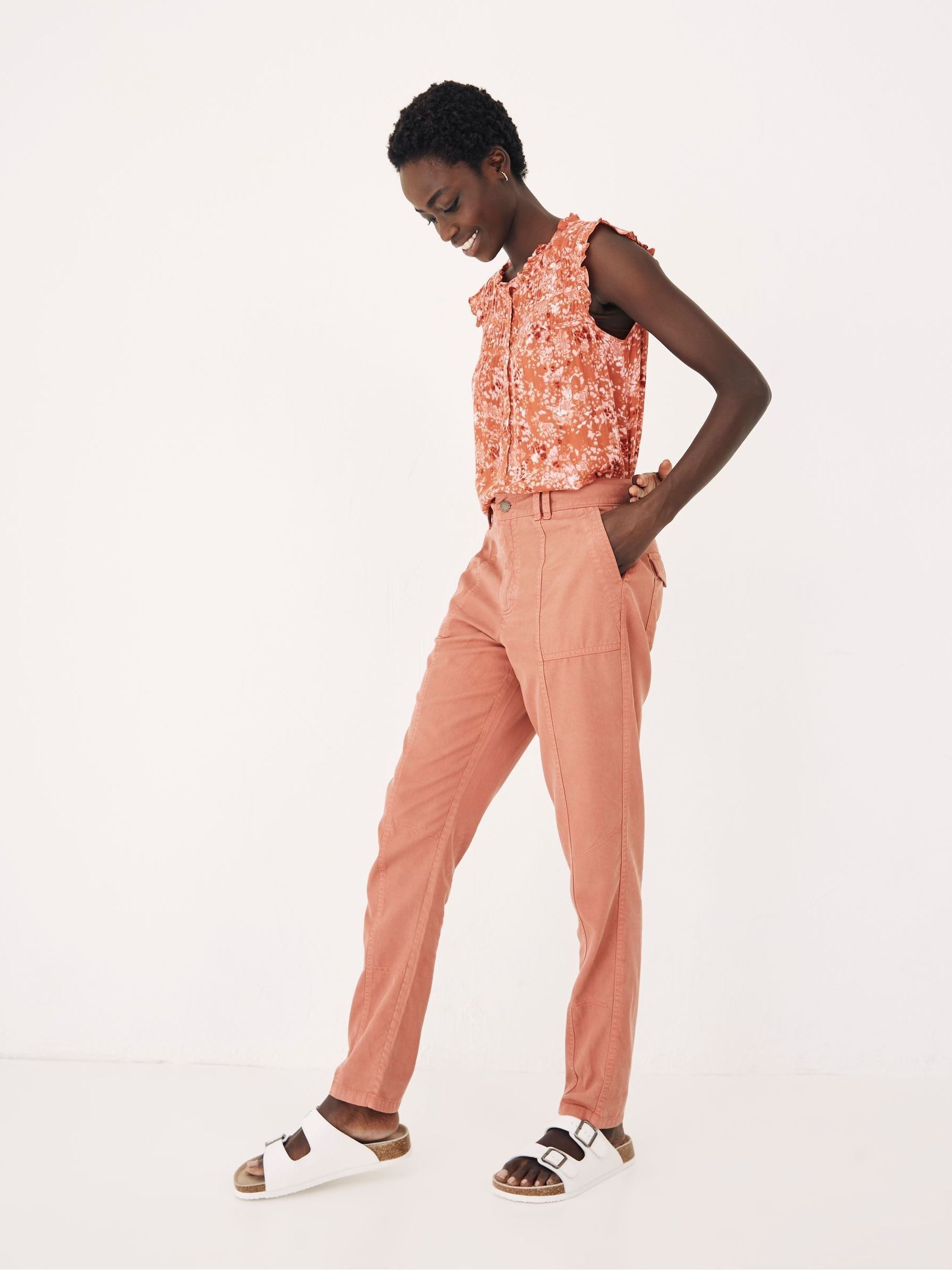 Fatface Allie Brown Utility Trousers