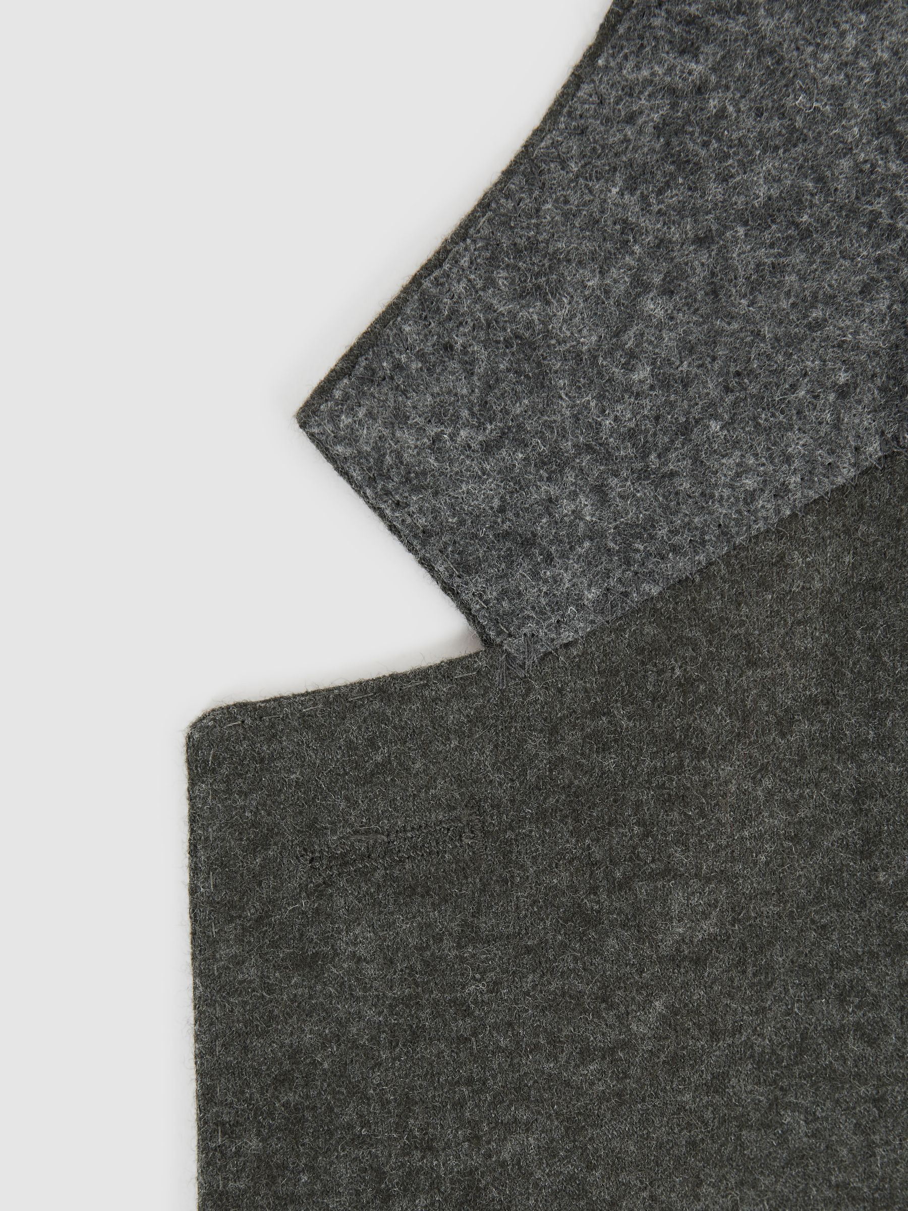 Slim Fit Single Breasted Wool Blazer in Forest Green - Image 5 of 6