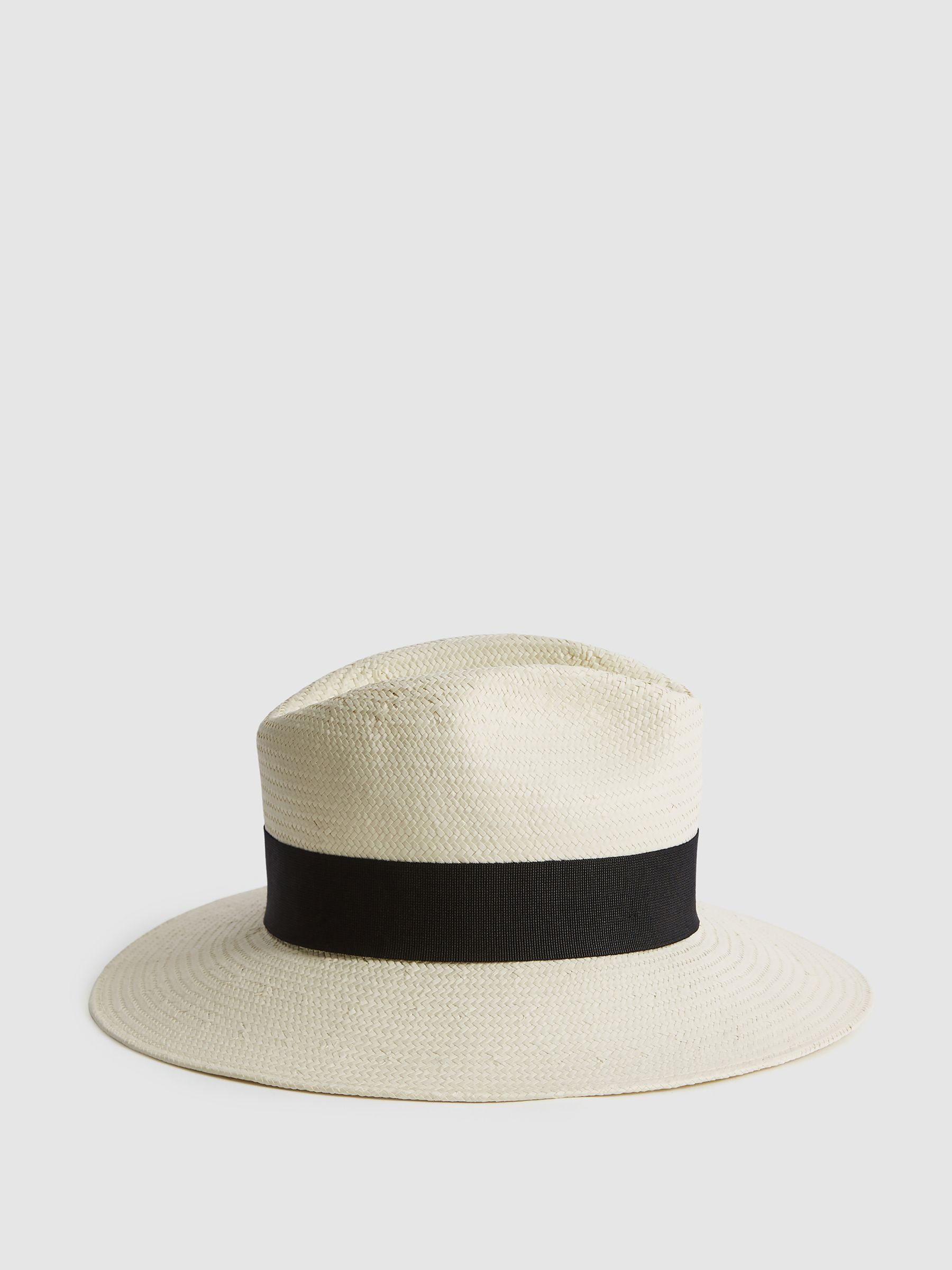 Straw Hat in White - Image 1 of 5