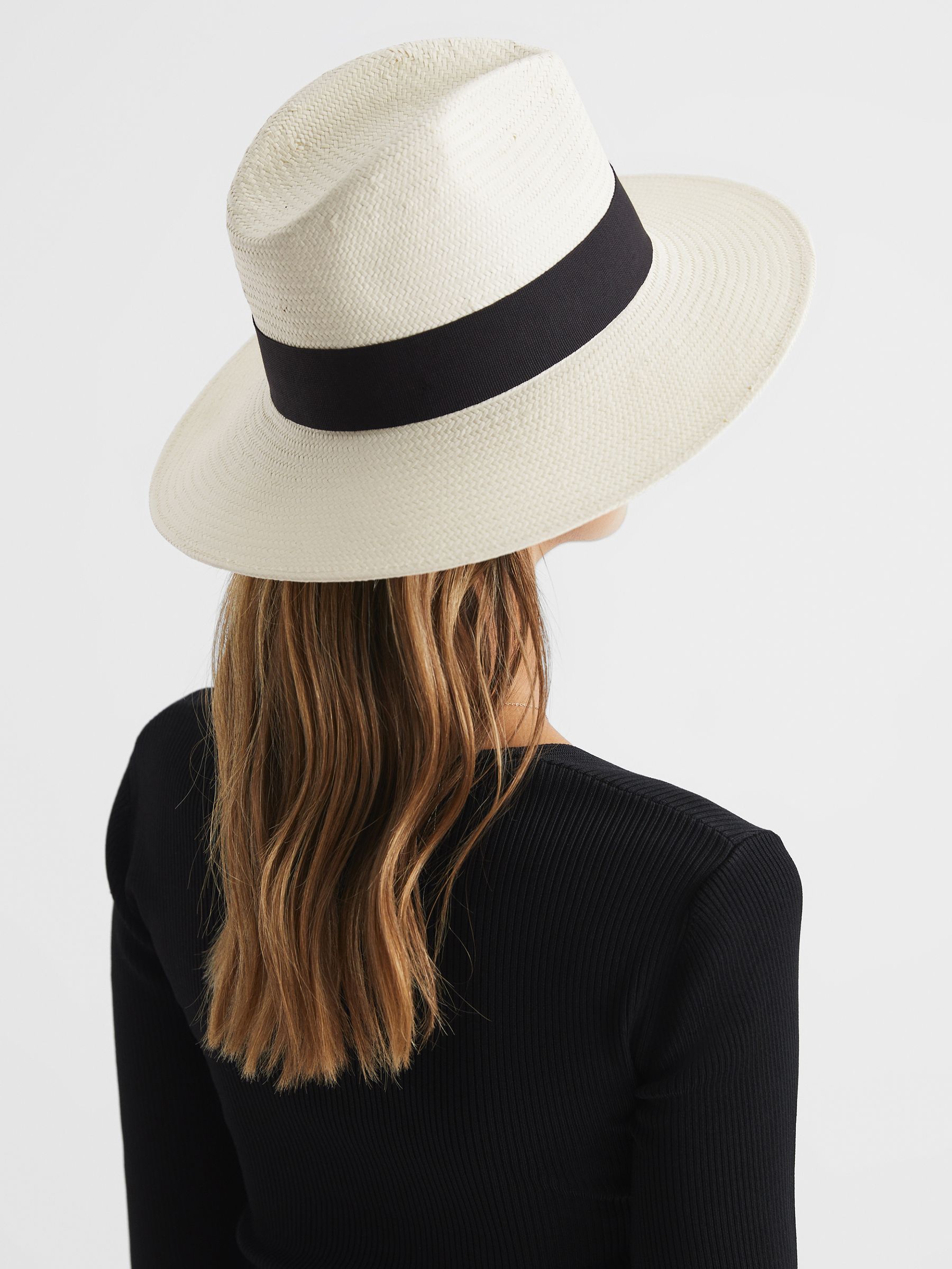 Straw Hat in White - Image 3 of 5