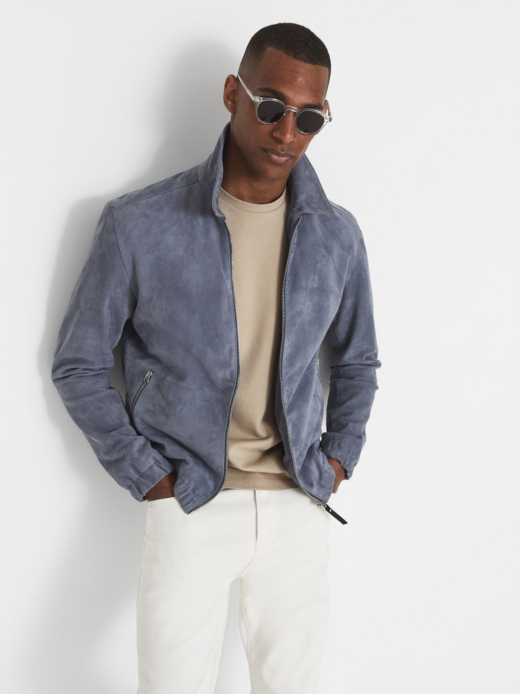 Honeycomb Crew Neck T-shirt in Oatmeal - Image 7 of 7