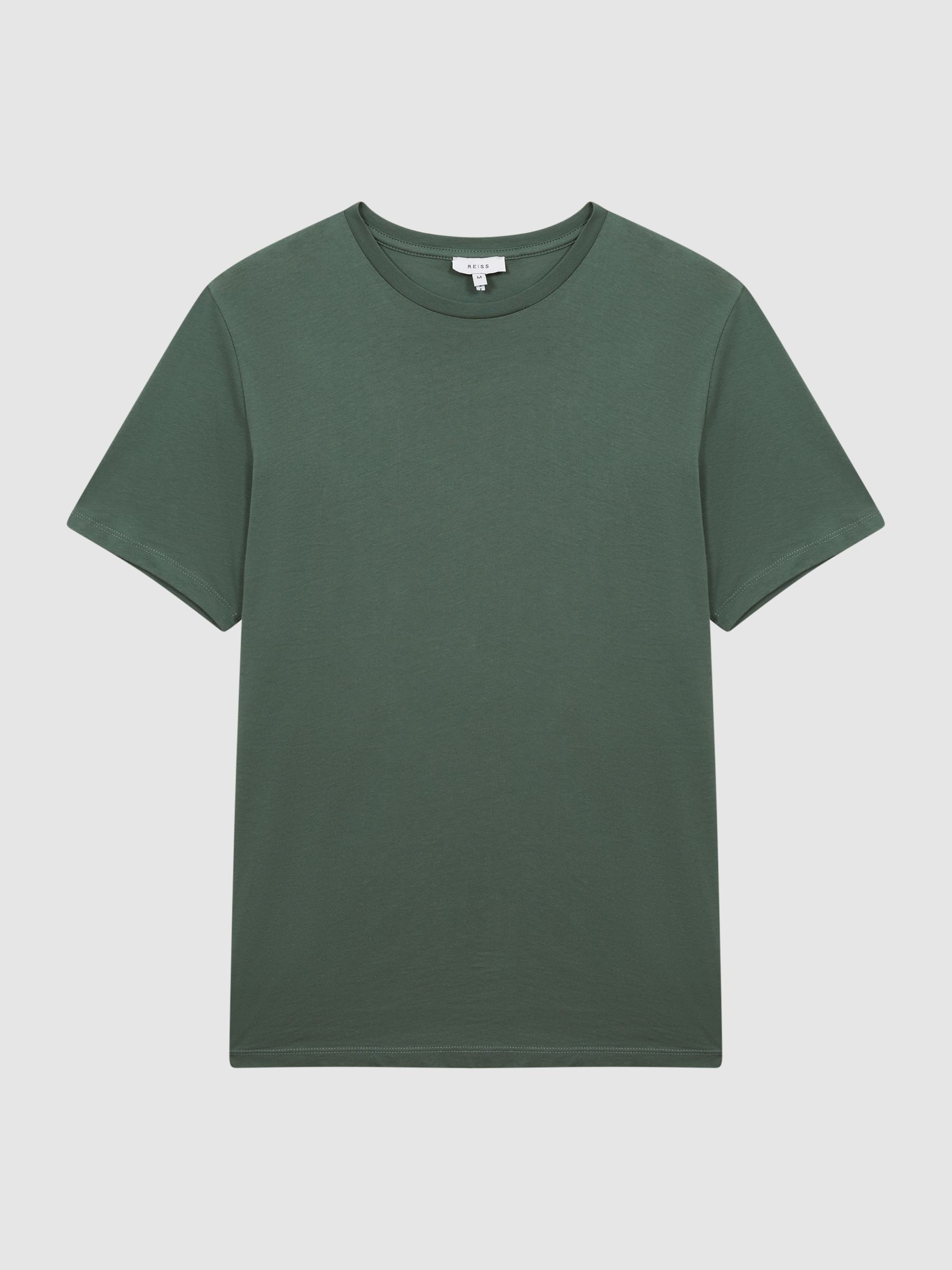 Crew Neck T-shirt in Fern Green - Image 6 of 6