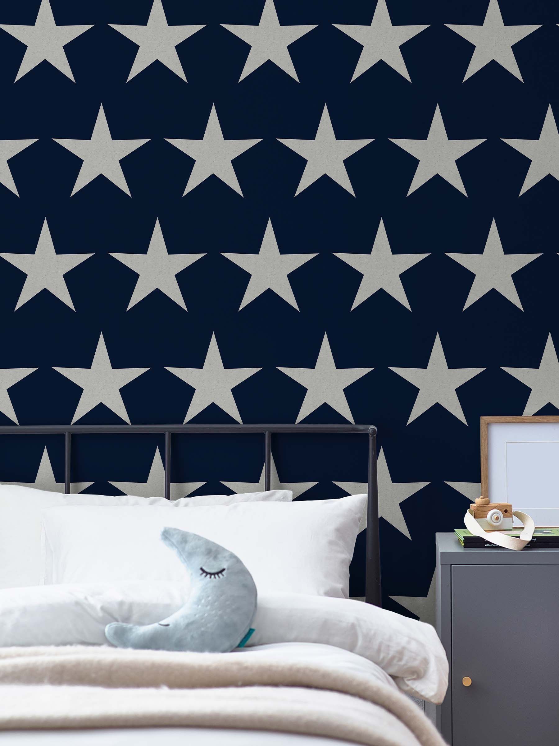 Next Navy Blue Stars Wallpaper Sample Paste The Wall - Image 1 of 3