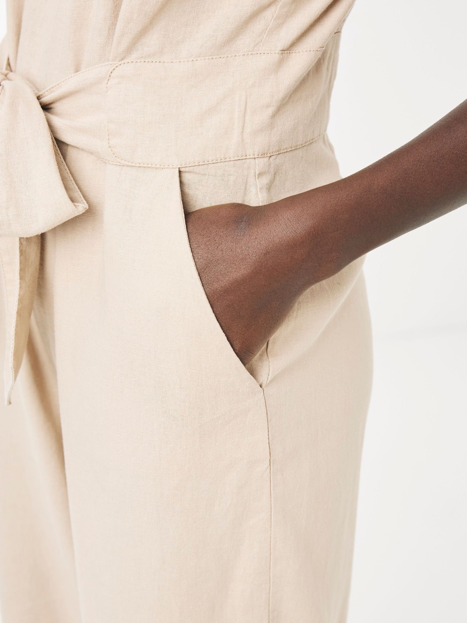 Natural Terra Linen-Blend Jumpsuit - Image 3 of 5