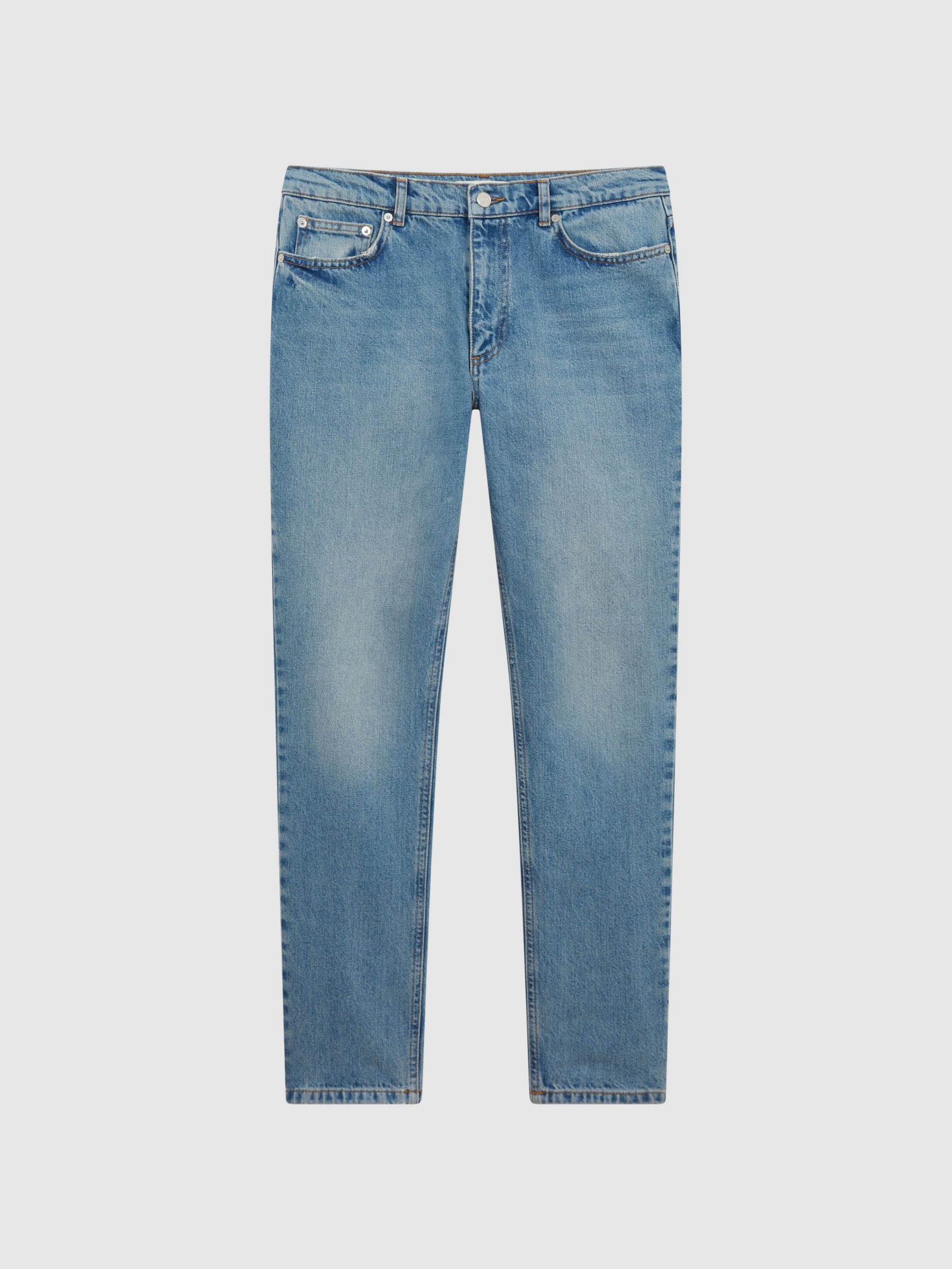 Washed Tapered Slim Jeans in Washed Blue - Image 2 of 6