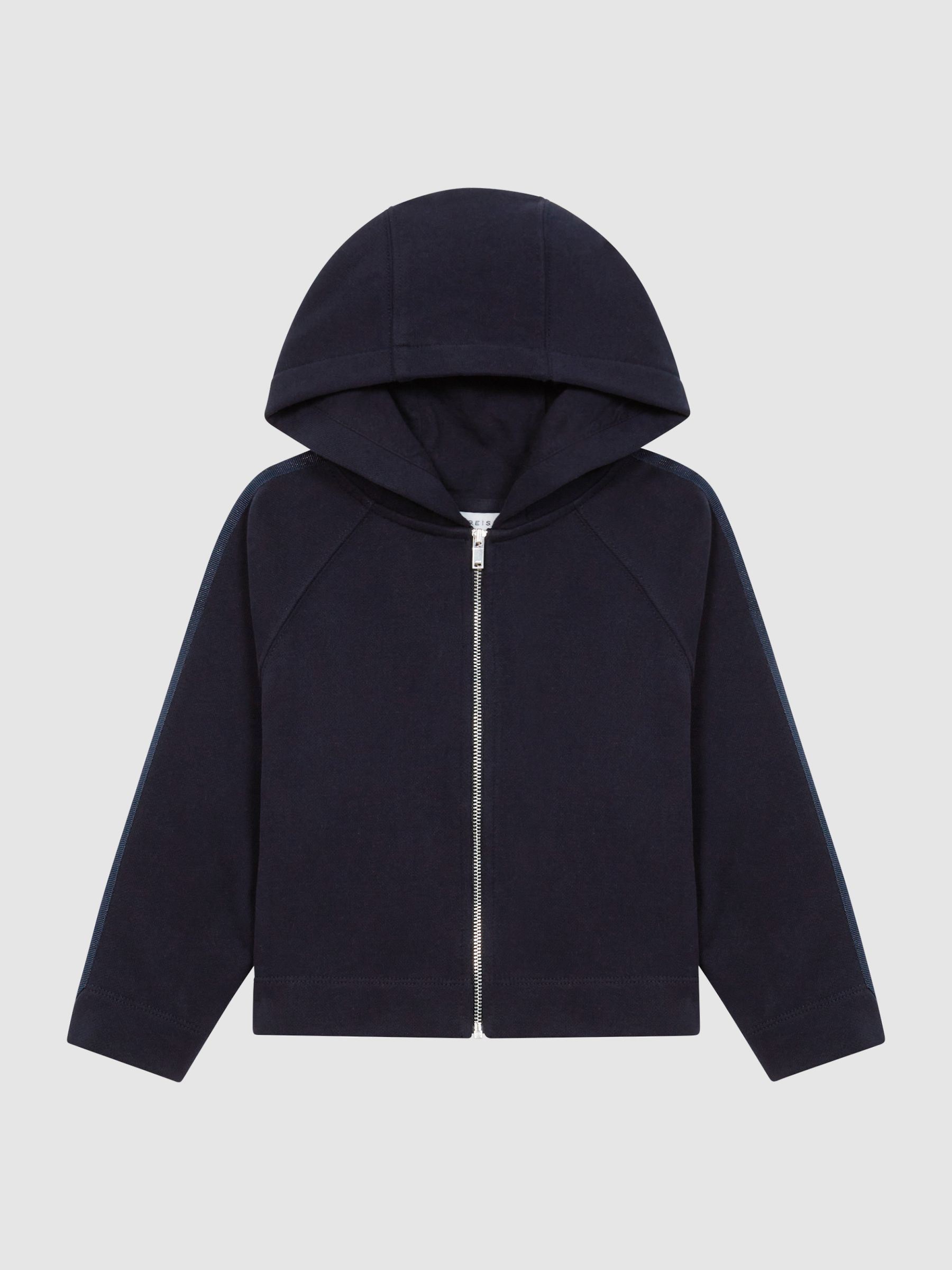 Senior Metallic Trim Hoodie in Navy - Image 2 of 6