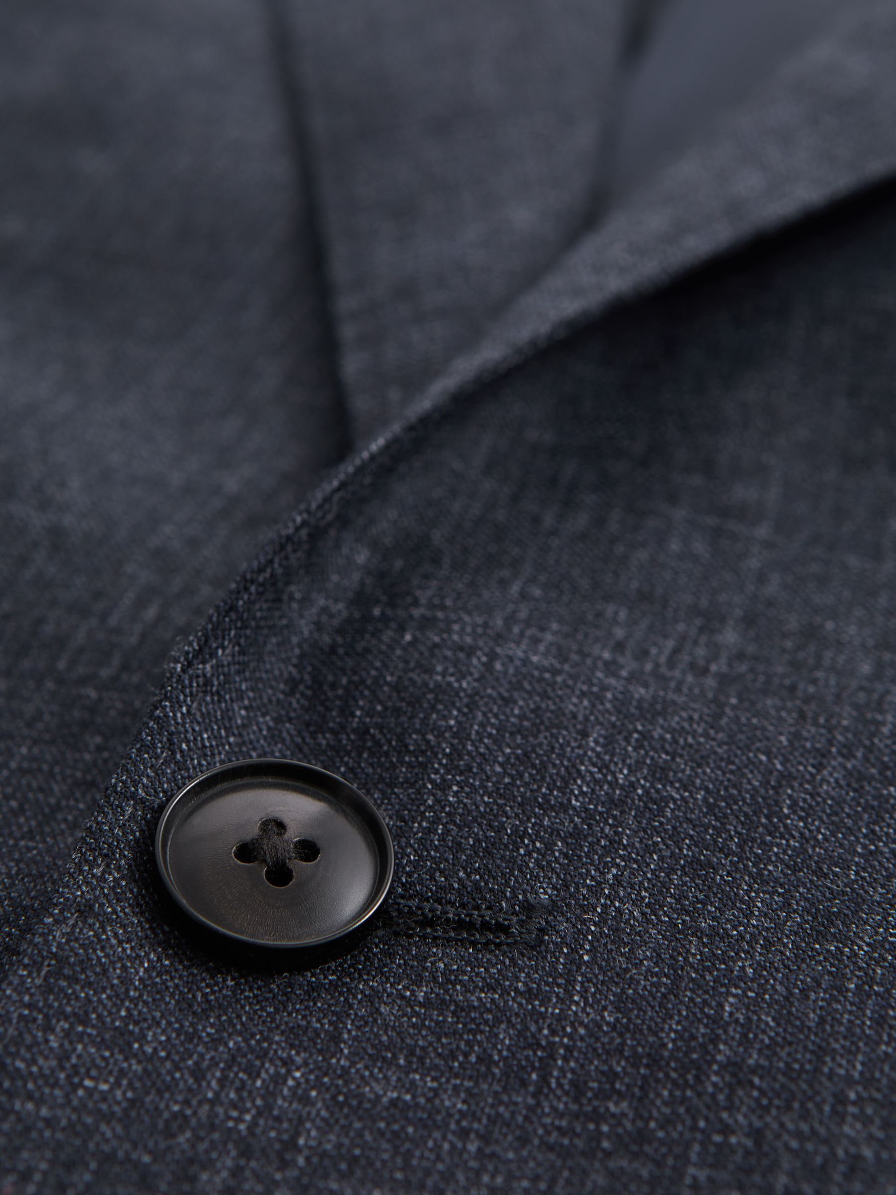 Single Breasted Wool Suit Slim Fit Blazer in Navy - Image 6 of 6