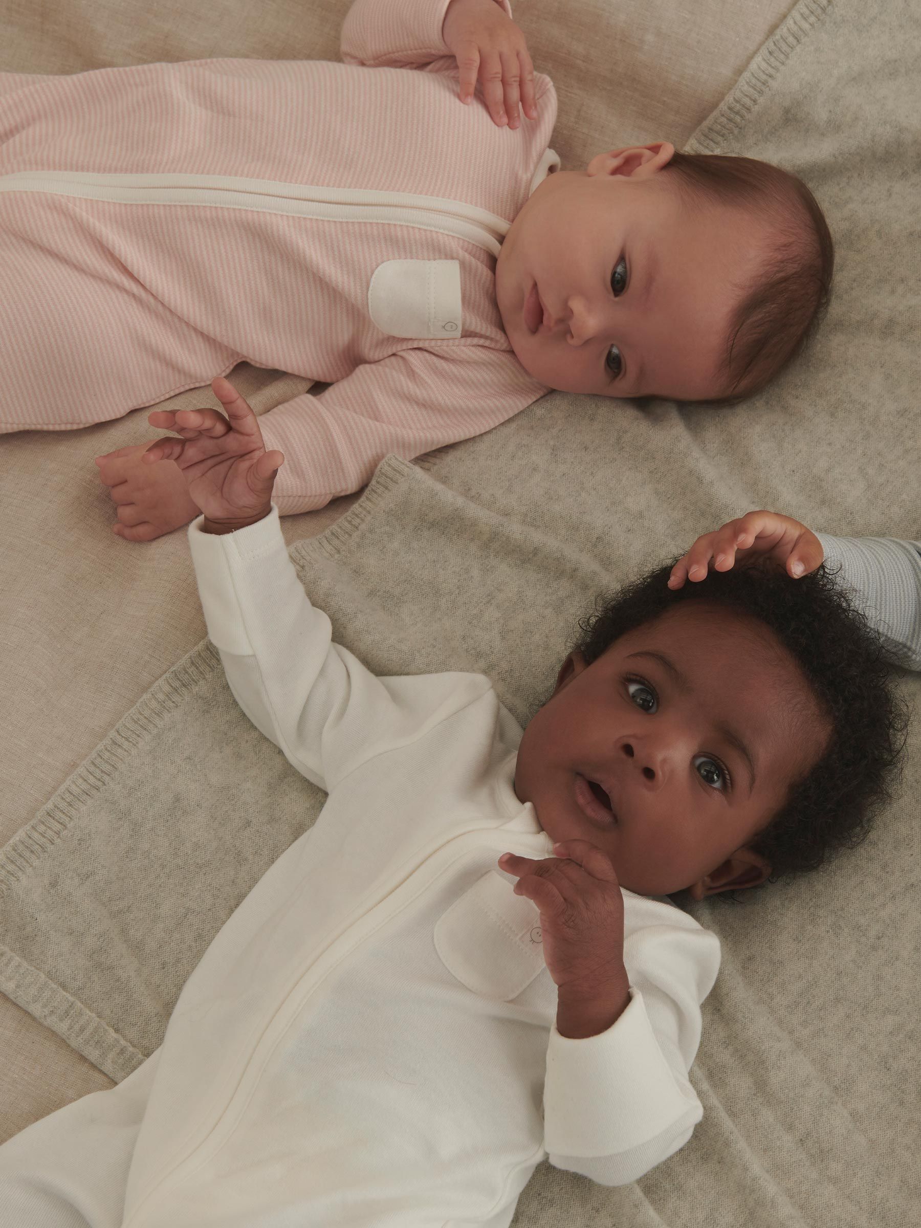 MORI White 2 Way Zip-Up Clever Sleepsuit - Image 1 of 5