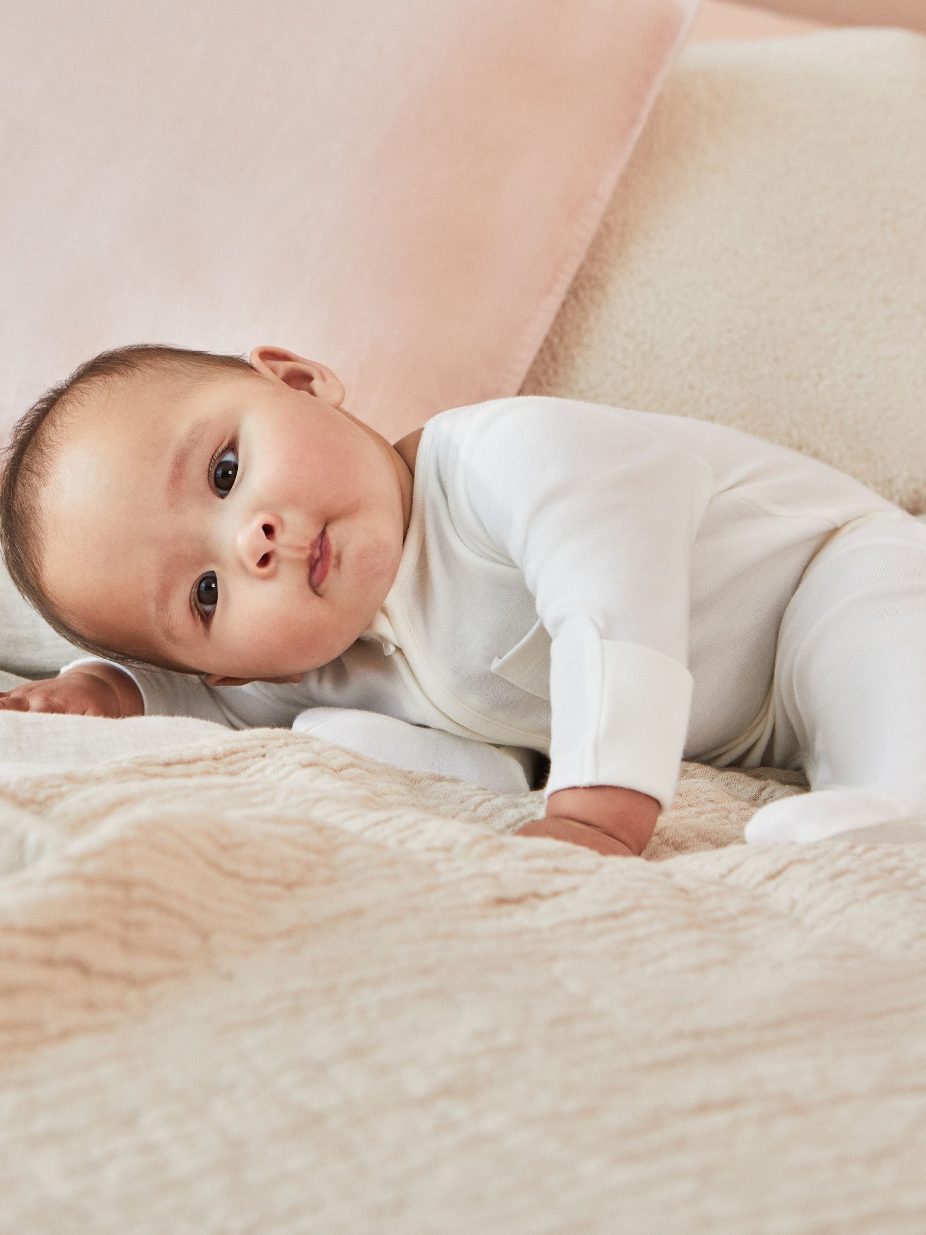 MORI White 2 Way Zip-Up Clever Sleepsuit - Image 3 of 5