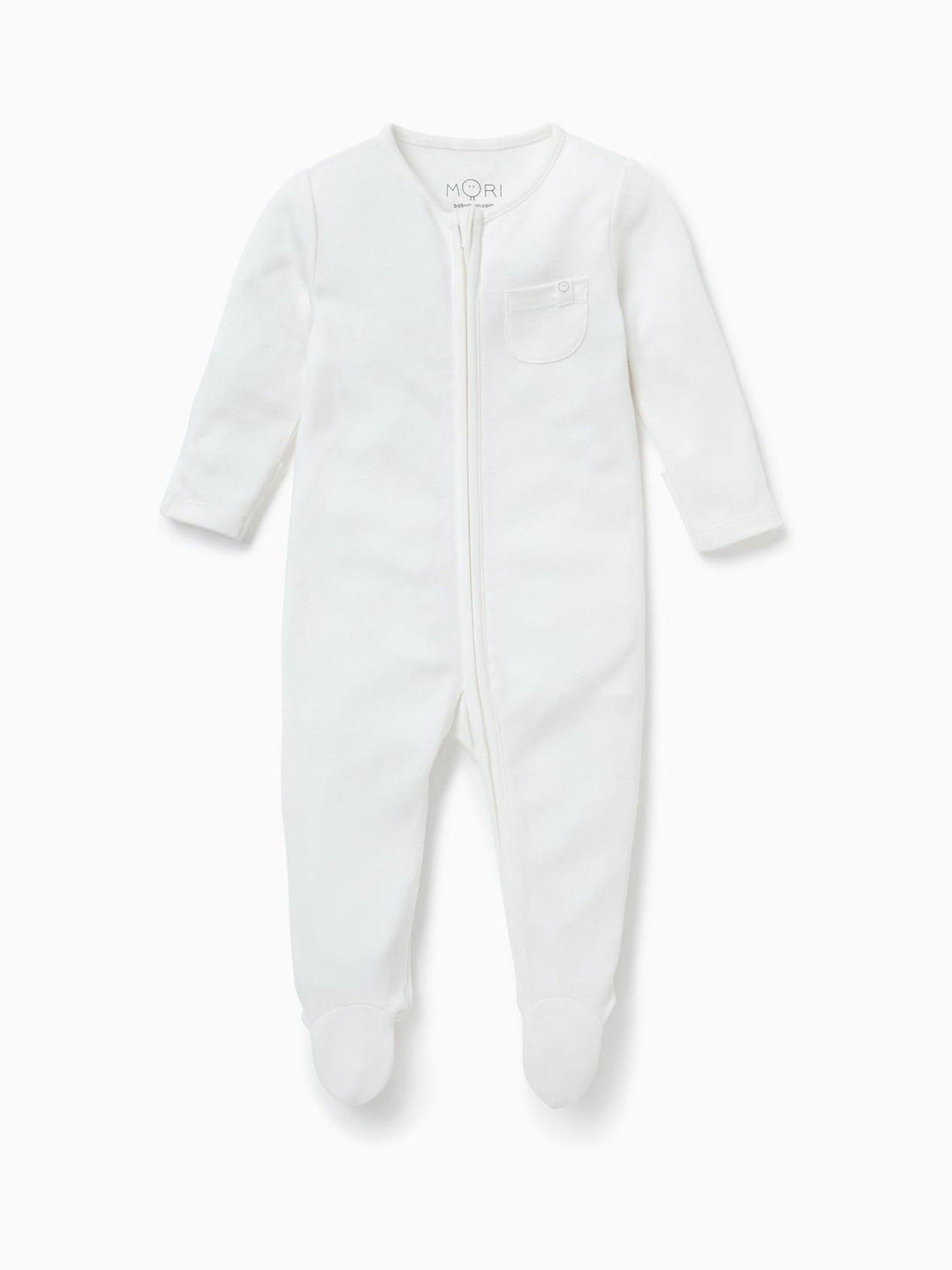 MORI White 2 Way Zip-Up Clever Sleepsuit - Image 5 of 5