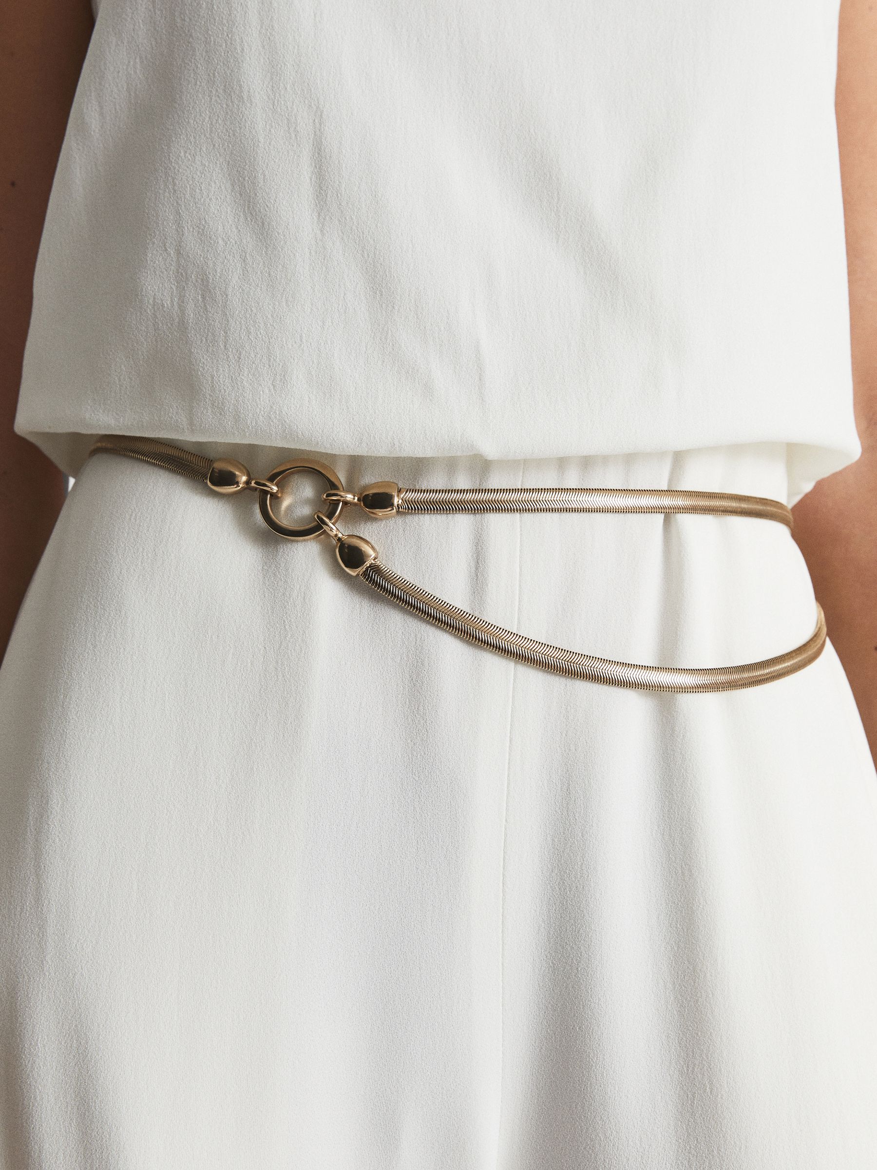 Snake Chain Belt in Gold - Image 1 of 6
