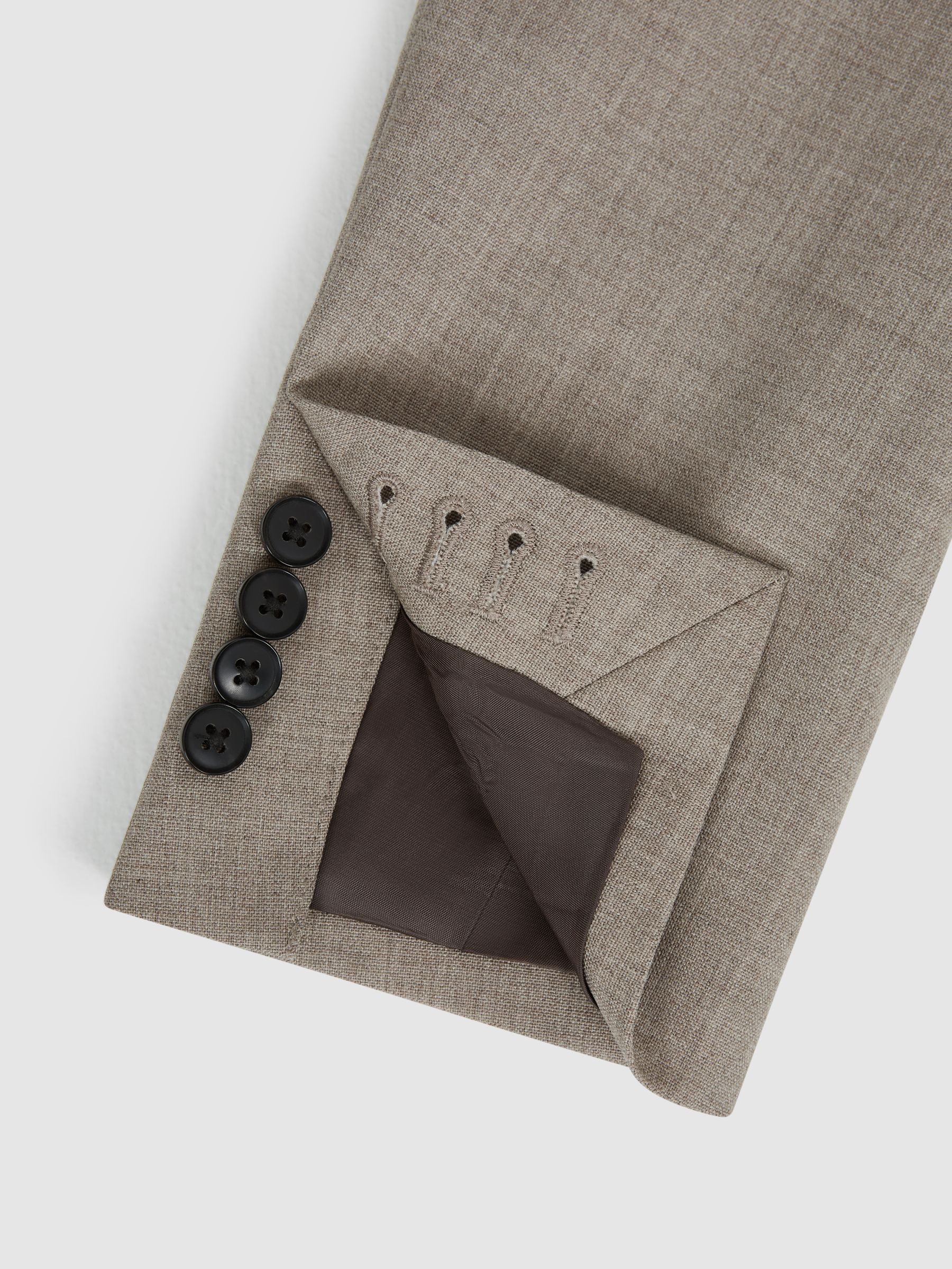 Rope Light Brown Single Breasted Textured Slim Fit Blazer - Image 12 of 12