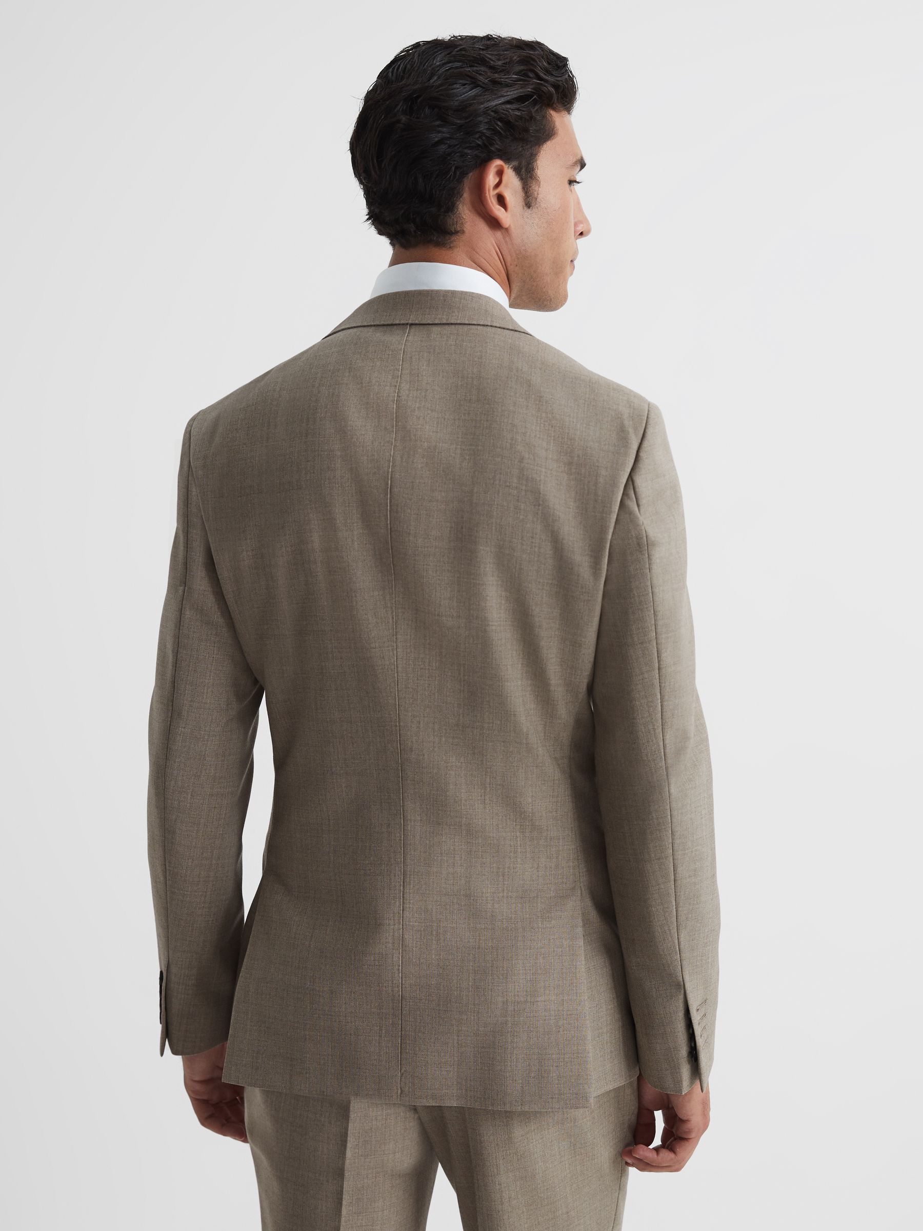 Rope Light Brown Single Breasted Textured Slim Fit Blazer - Image 6 of 12