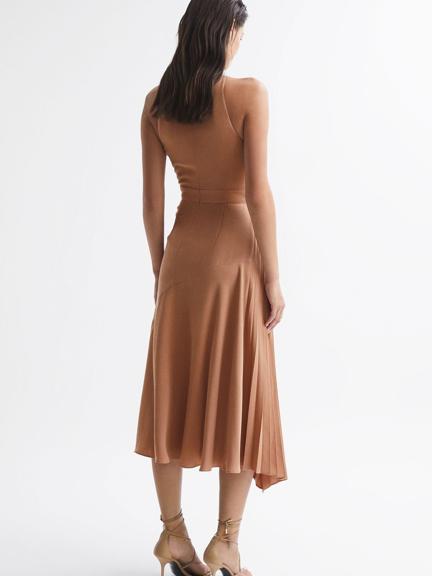 Colourblock Midi Dress in Neutral - Image 5 of 7