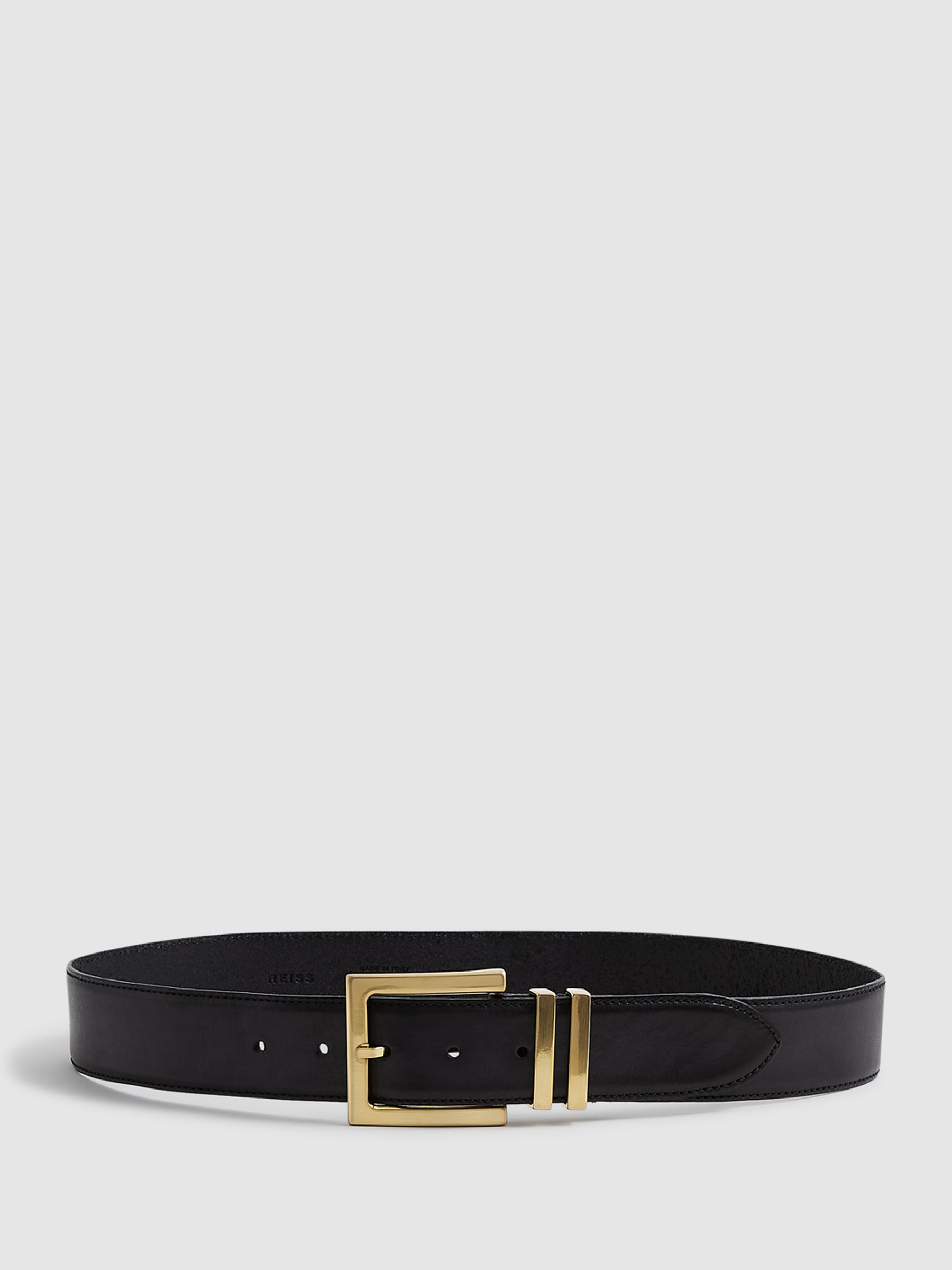 Leather Square Buckle Belt in Black - Image 5 of 5