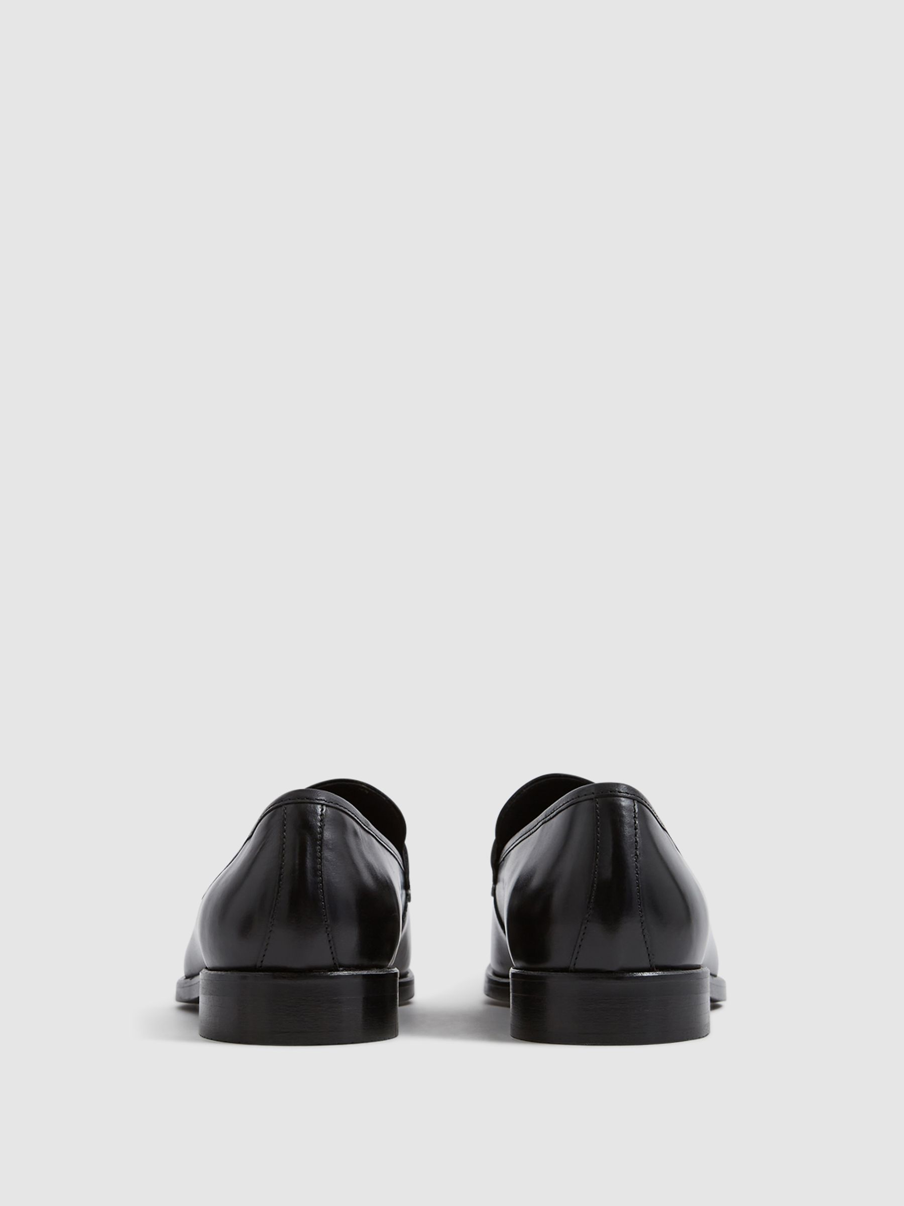 Leather Saddle Loafers in Black - Image 5 of 5