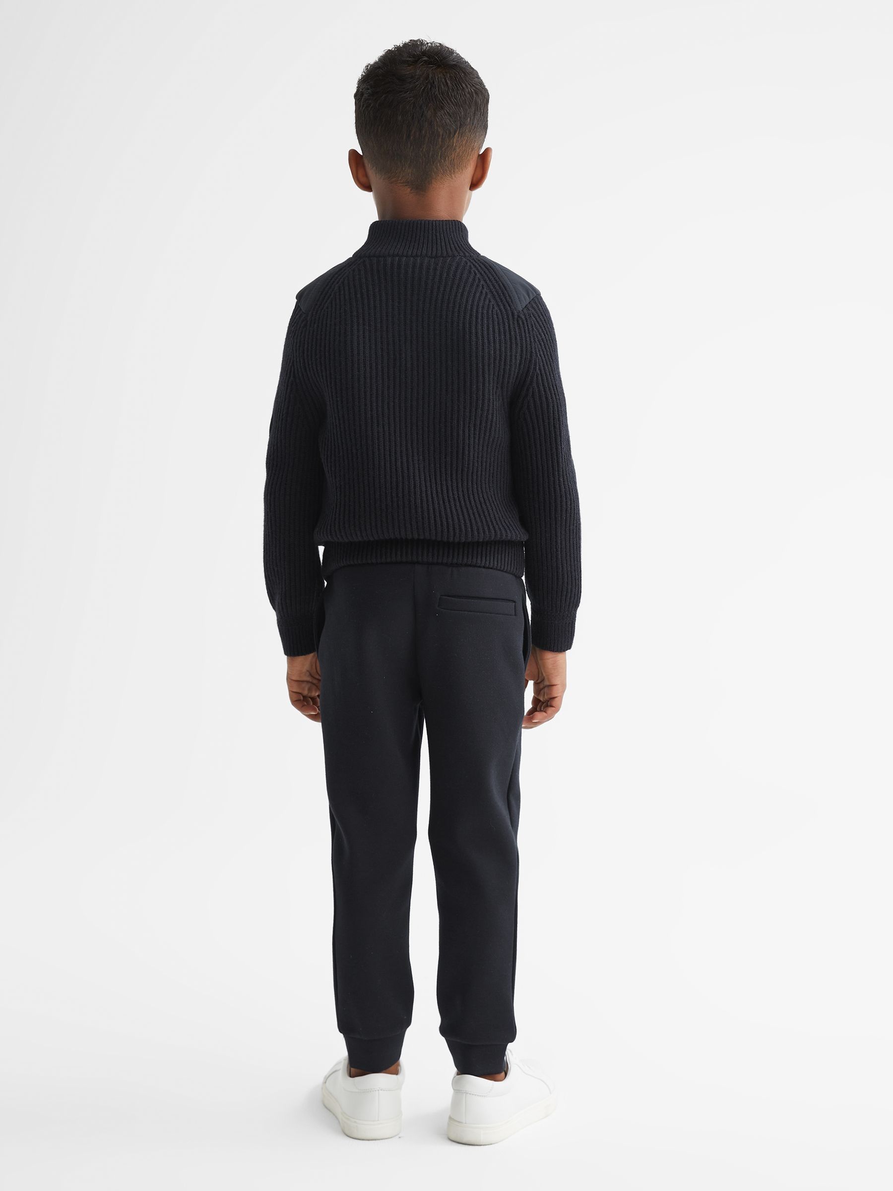 3-9 yrs Hybrid Zip Through Quilted Jacket in Navy - Image 5 of 7