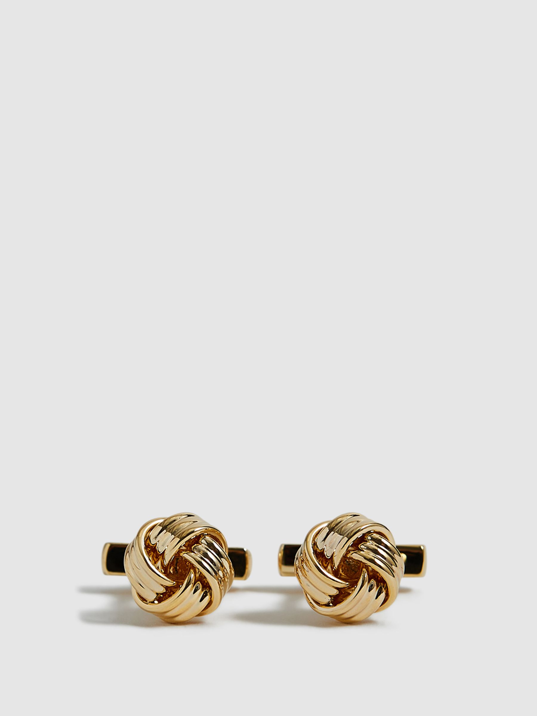 Knot Cufflinks in Gold - Image 1 of 6