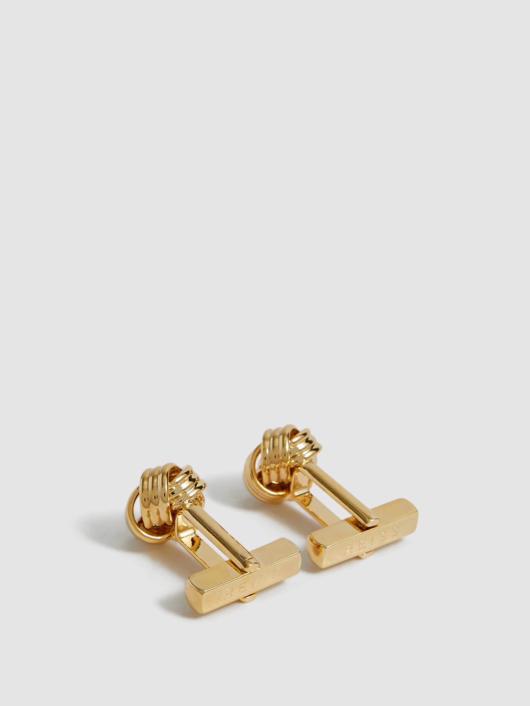 Knot Cufflinks in Gold - Image 4 of 6