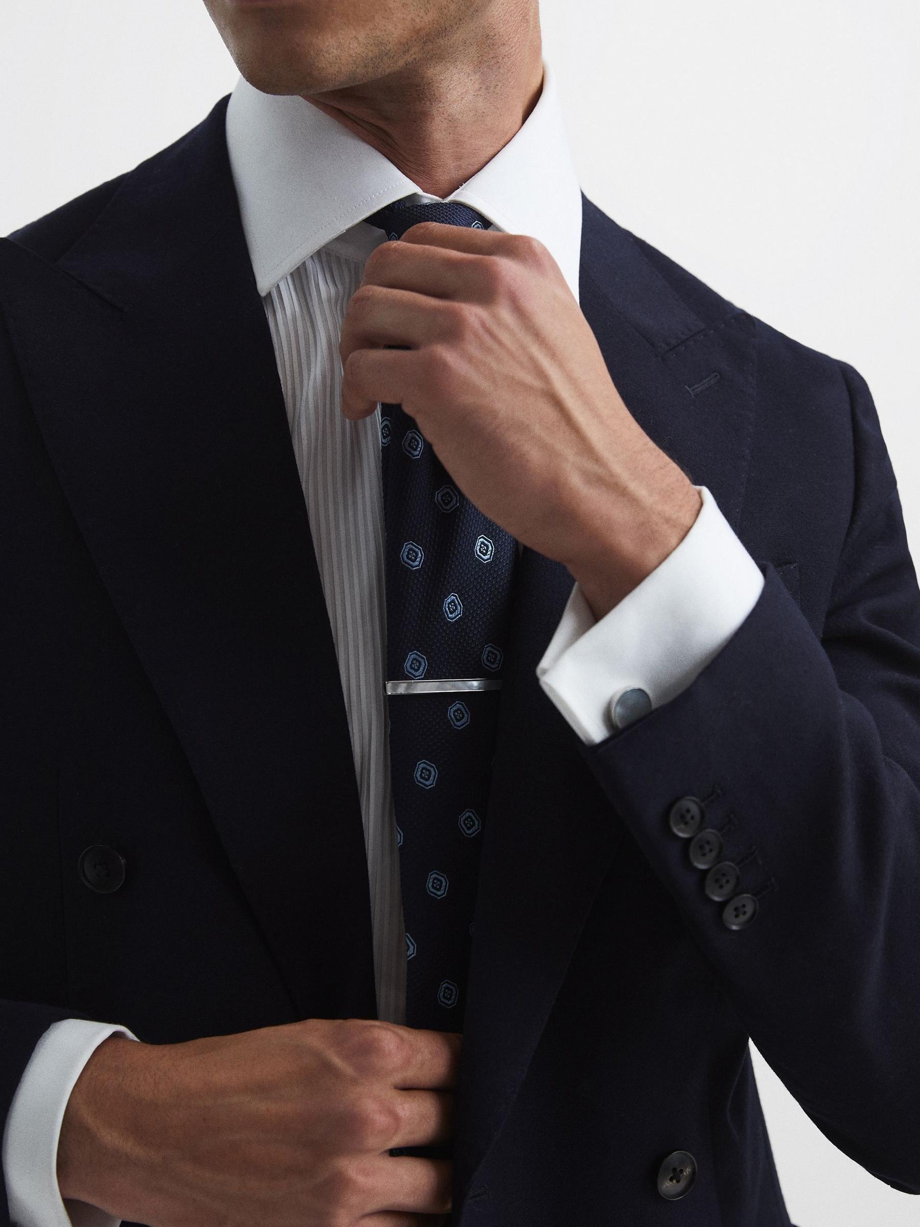 Cufflink And Tie Bar Set in Silver - Image 2 of 4