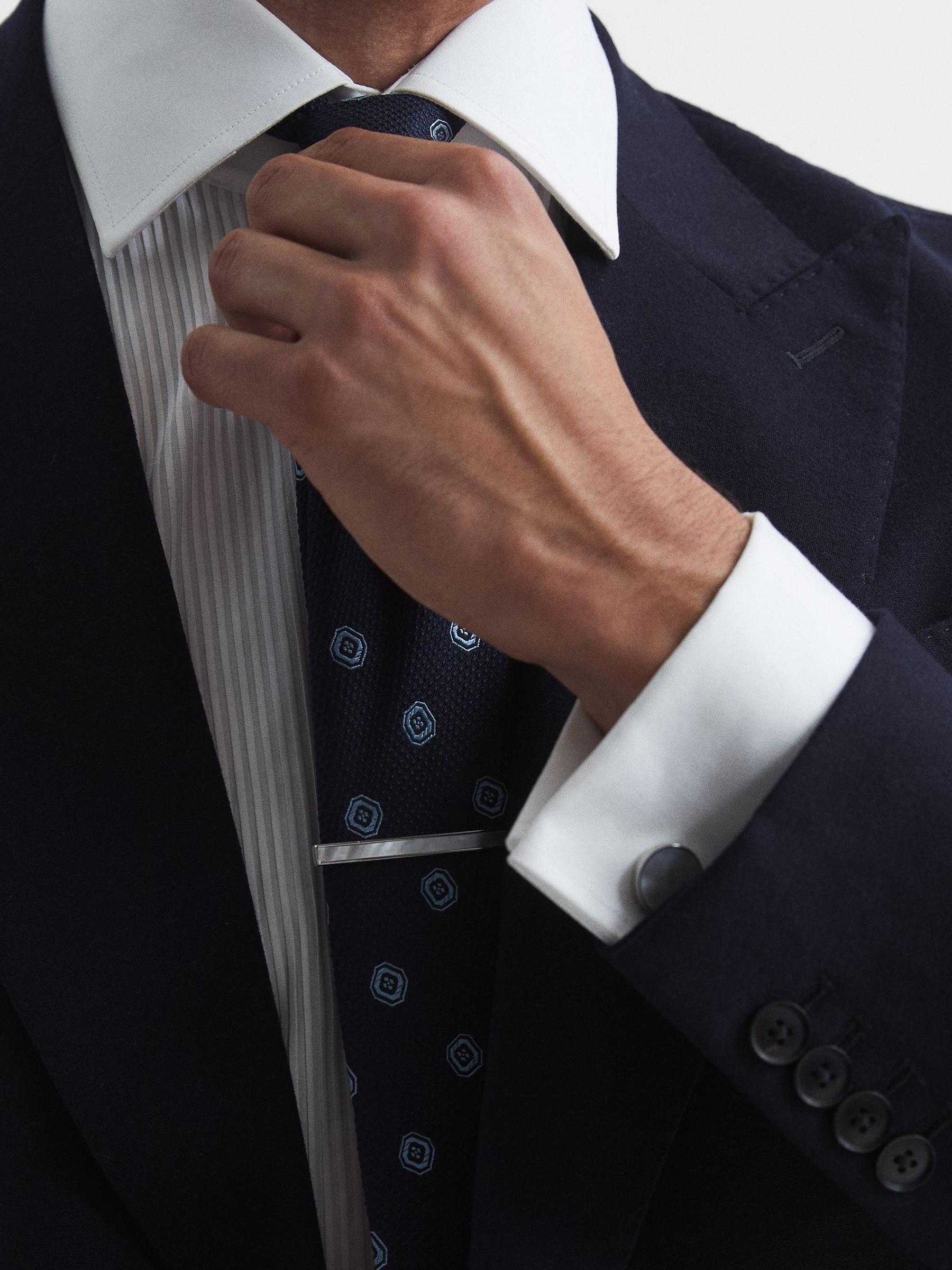 Cufflink And Tie Bar Set in Silver - Image 4 of 4