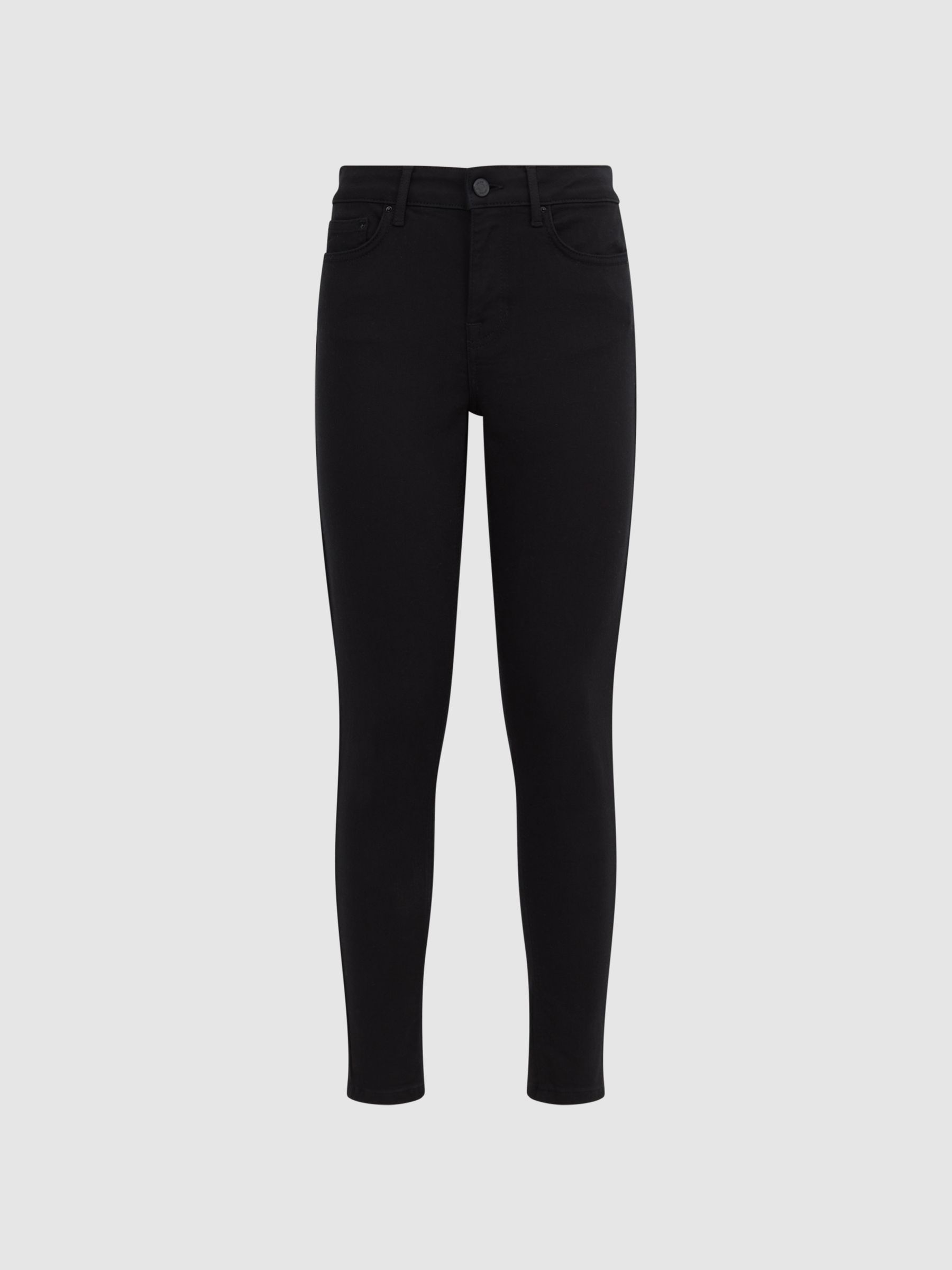 Petite Mid Rise Skinny Jeans in Black - Image 2 of 11