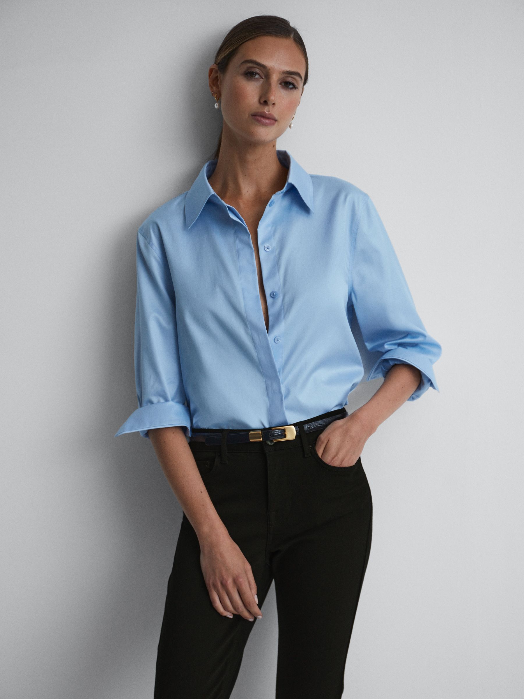 Petite Mid Rise Skinny Jeans in Black - Image 6 of 11