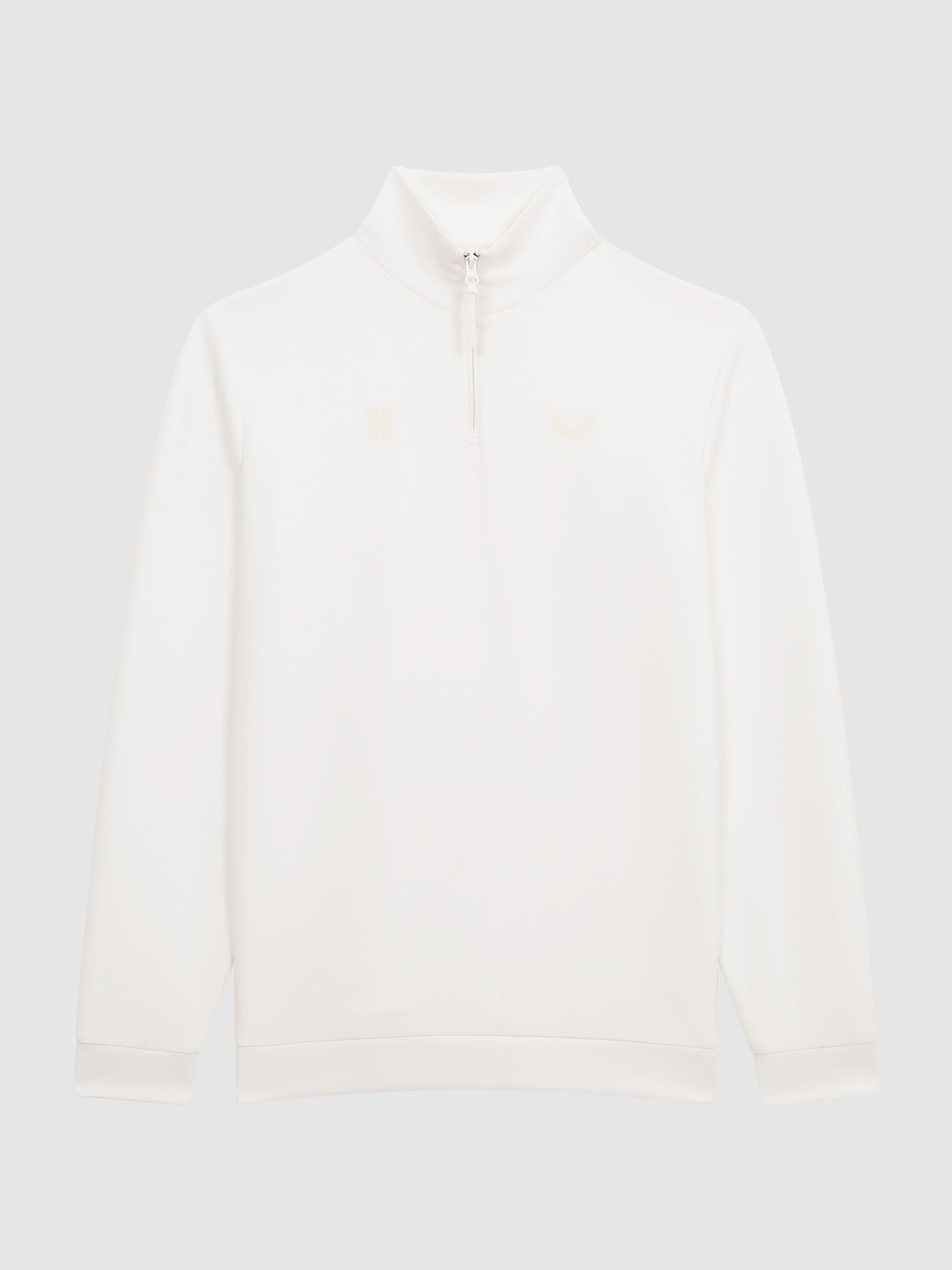 Castore Zip Neck Bonded Polo in White - Image 2 of 7 Castore Zip Neck Bonded Polo in White - Image 2 of 7