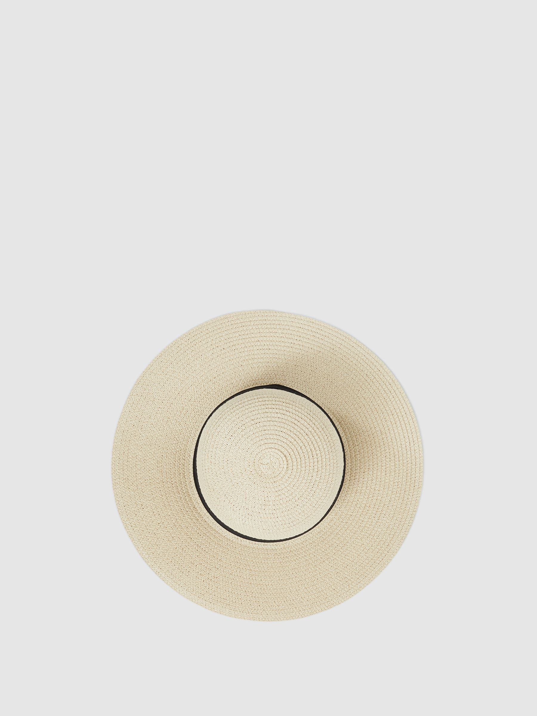 Woven Wide Brim Hat in Natural - Image 5 of 5