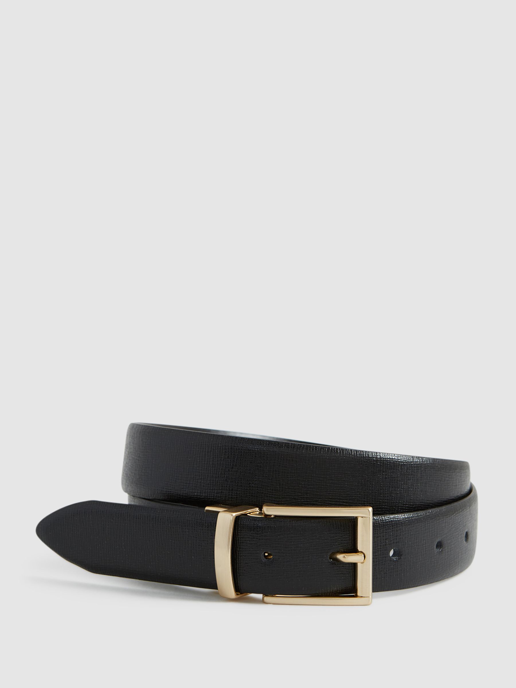 Reversible Leather Belt in Black - Image 1 of 5