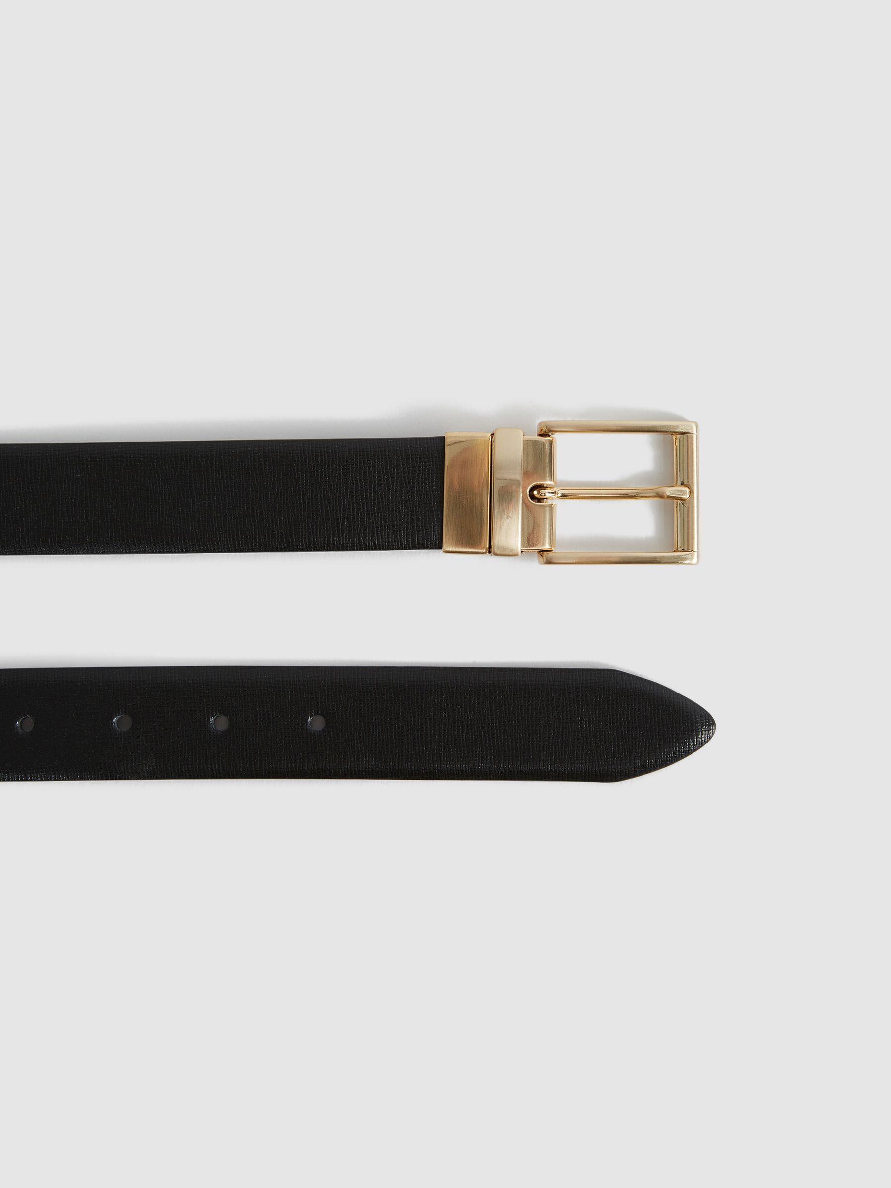 Reversible Leather Belt in Black - Image 4 of 5