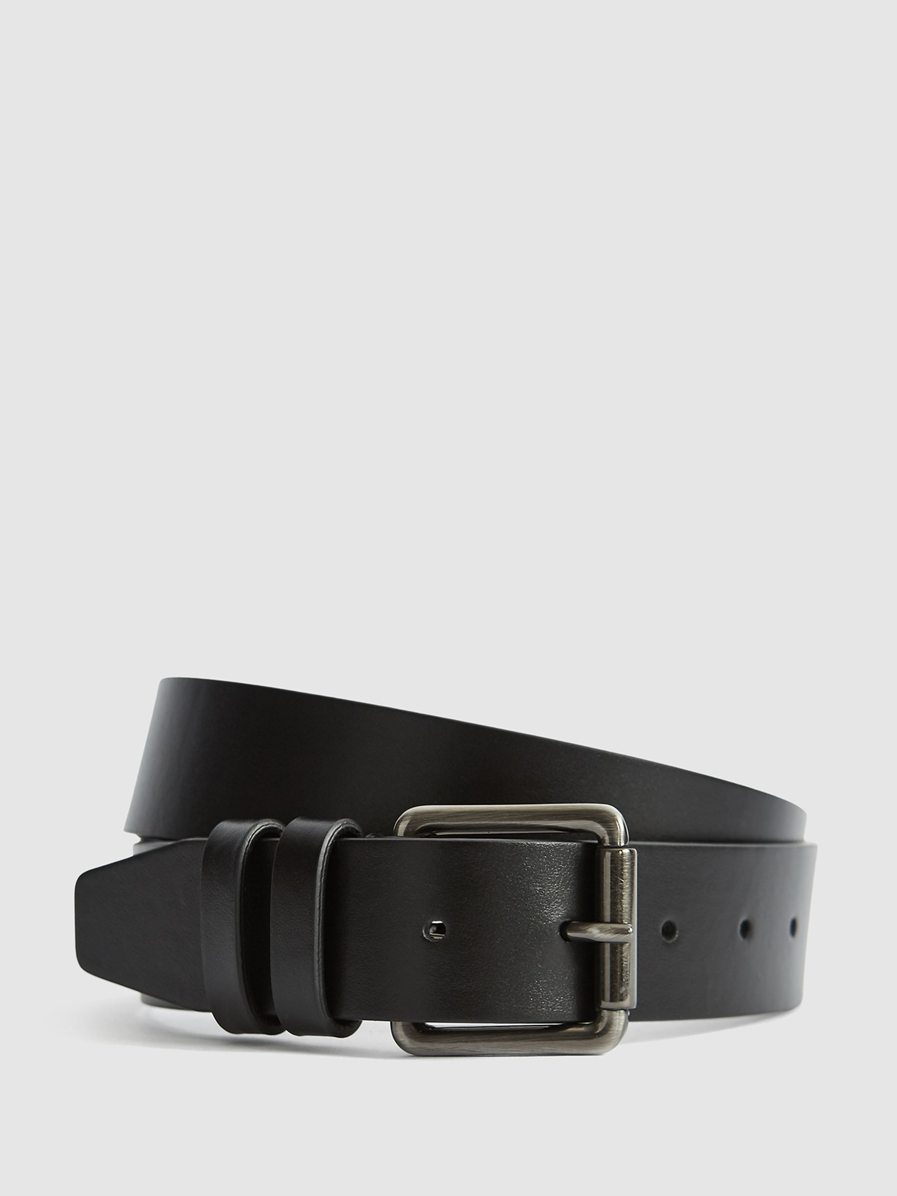 Leather Belt in Black - Image 1 of 4 Leather Belt in Black - Image 1 of 4