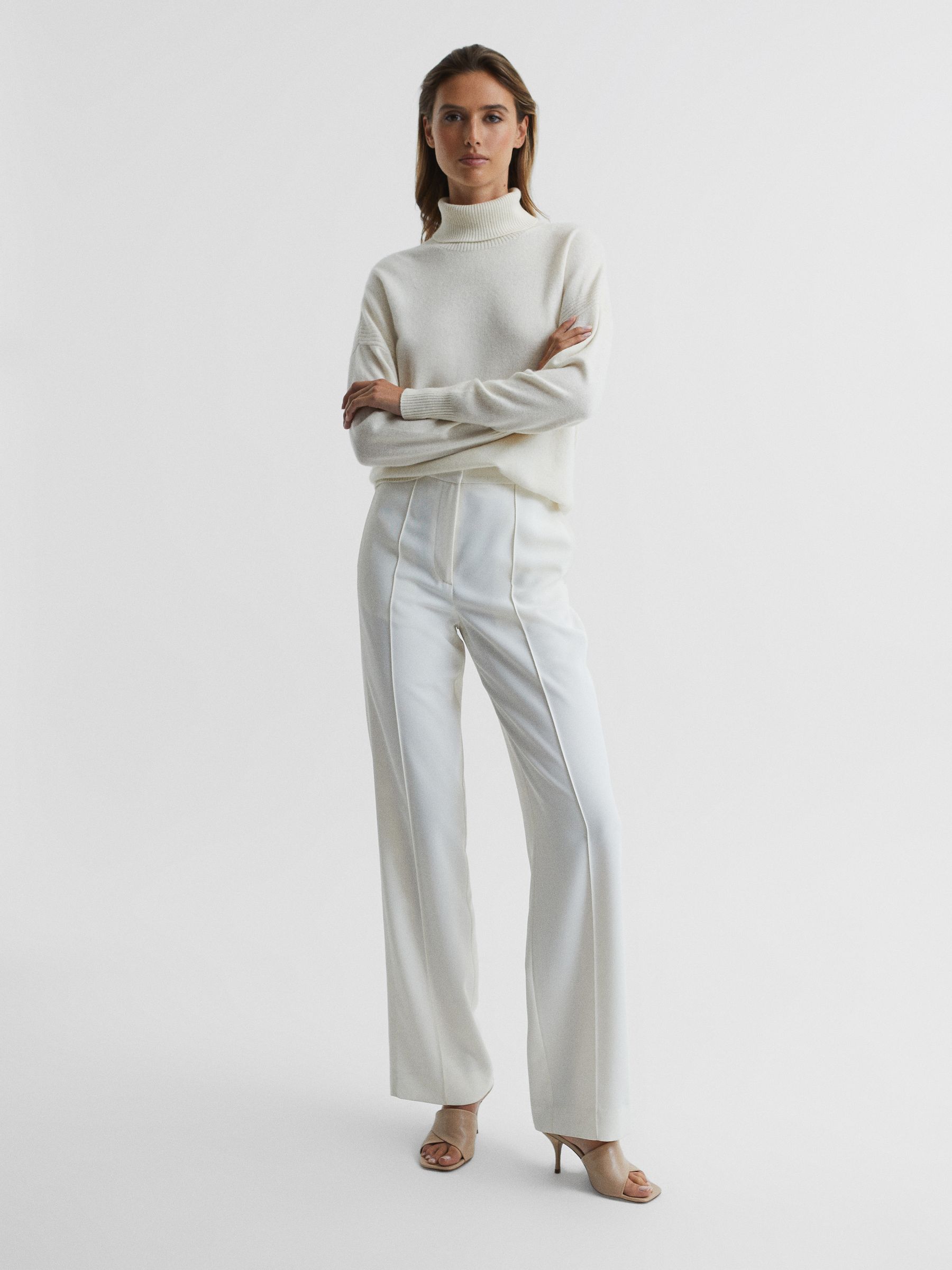 Folded Mules in Nude - Image 3 of 7