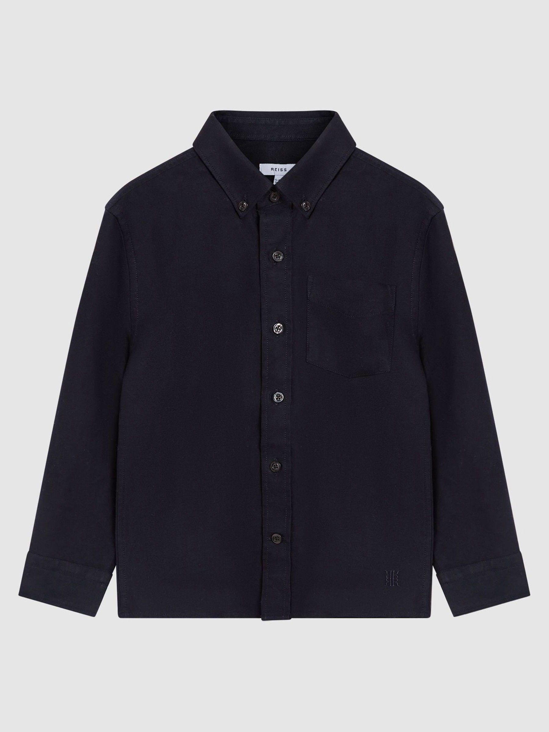 9-14 yrs Button Down Oxford Shirt in Navy - Image 2 of 6